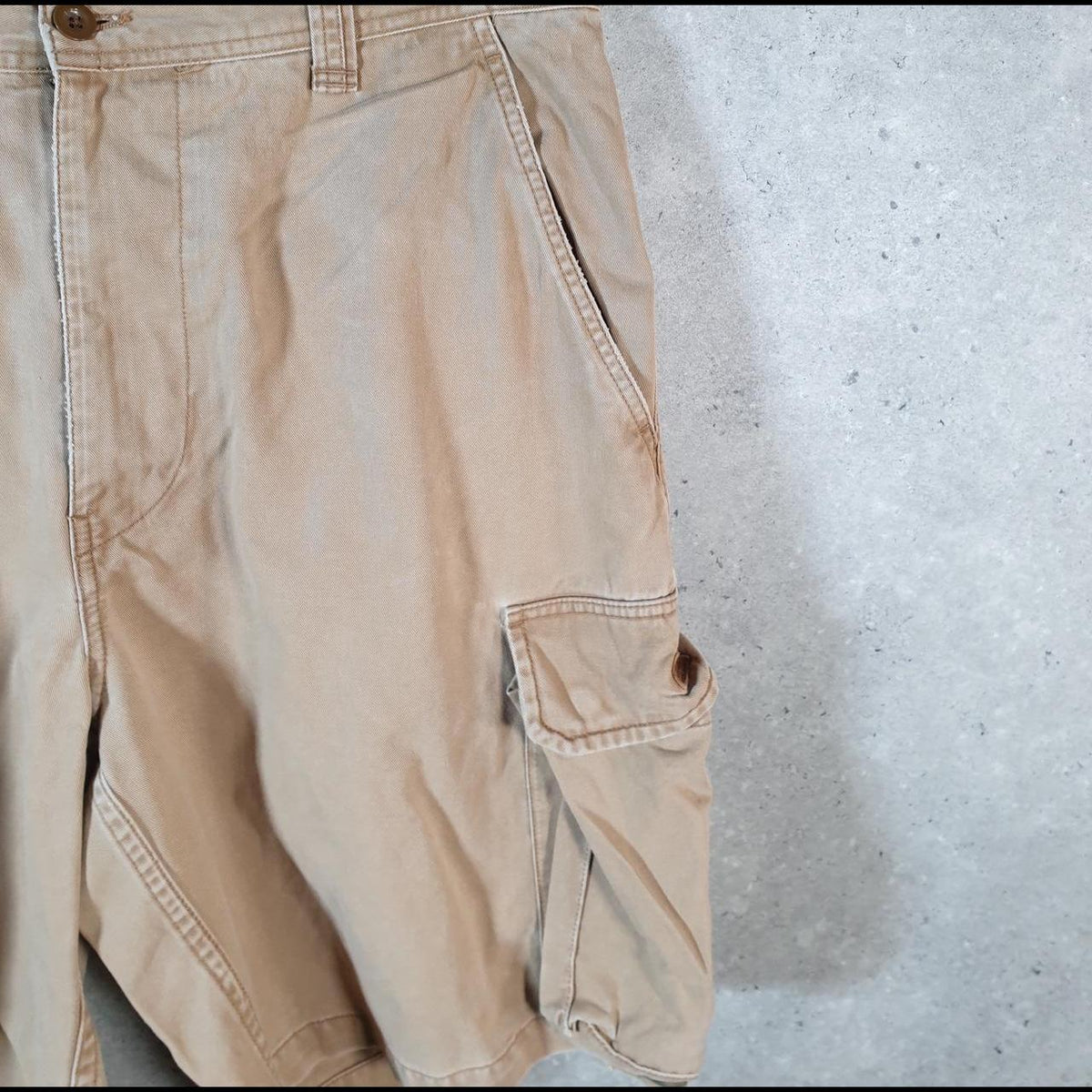 Vintage Ralph Lauren Polo Jeans Shorts Jorts Chino Cargo Men’s W36 Brown Baggy Cotton