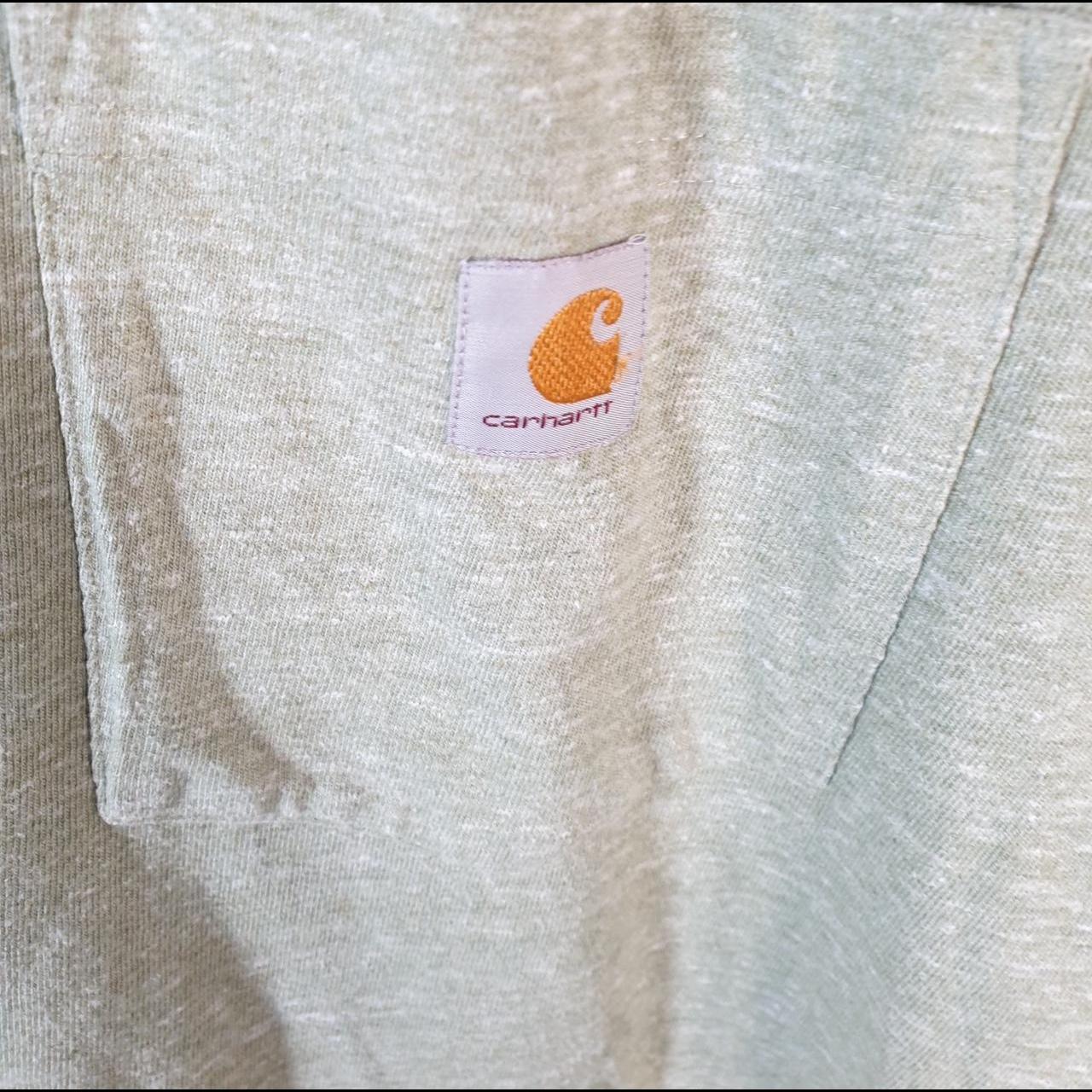 Vintage Carhartt Pocket T Shirt Women’s Medium Green Workwear Chore Utility Loose Fit C9206