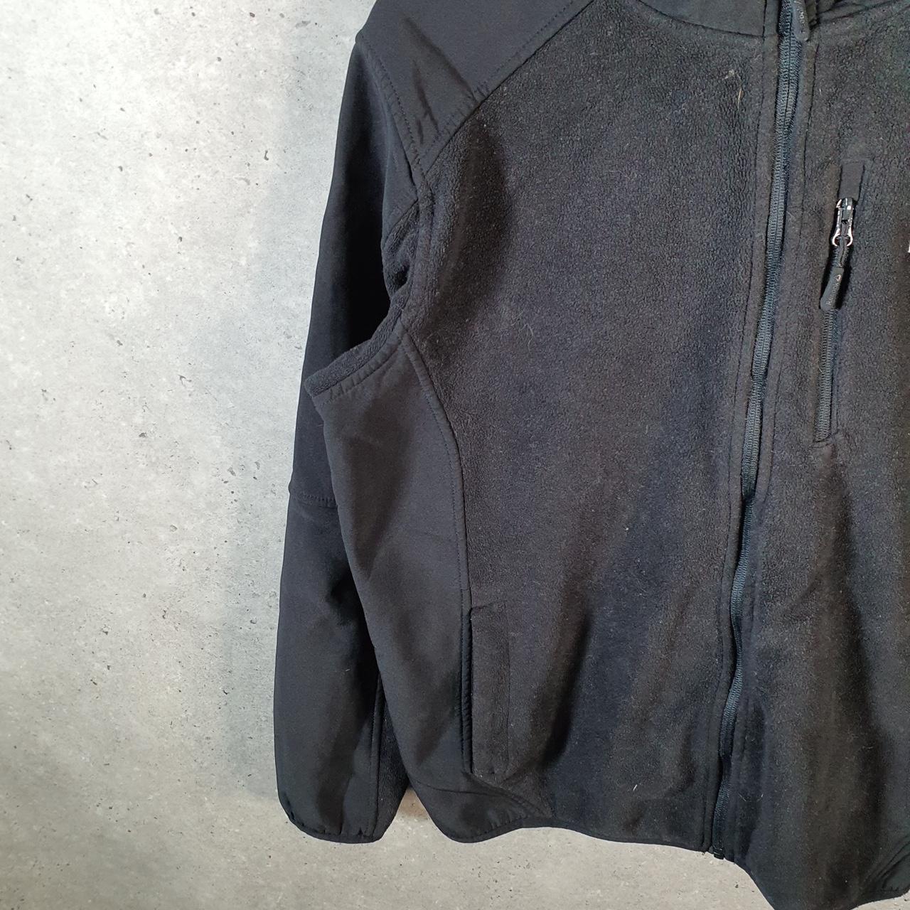 Reebok Full Zip Fleece Hoodie Mens Large Black Embroidered Logo