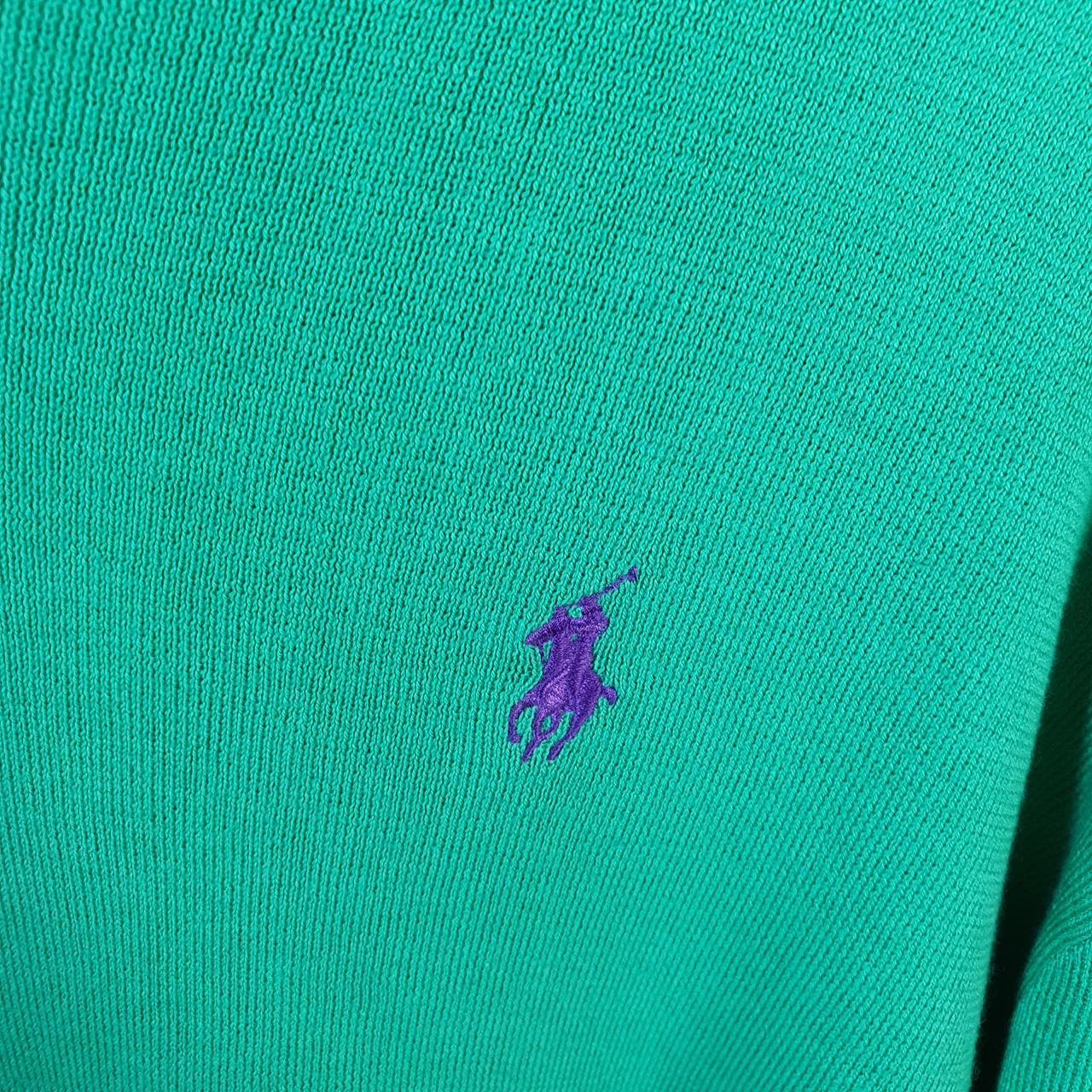 Vintage Ralph Lauren Polo Pima Cotton Sweatshirt Men’s Large Green Pullover Pony C8865