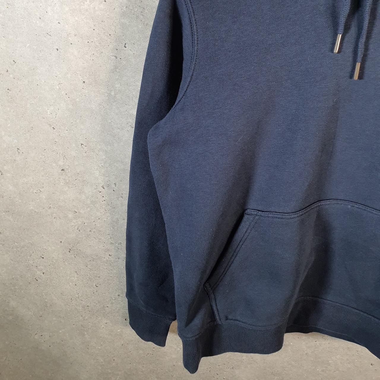 Vintage Carhartt Hoodie Womens Small Navy Blue Pullover Blank Sweatshirt USA Relaxed Fit