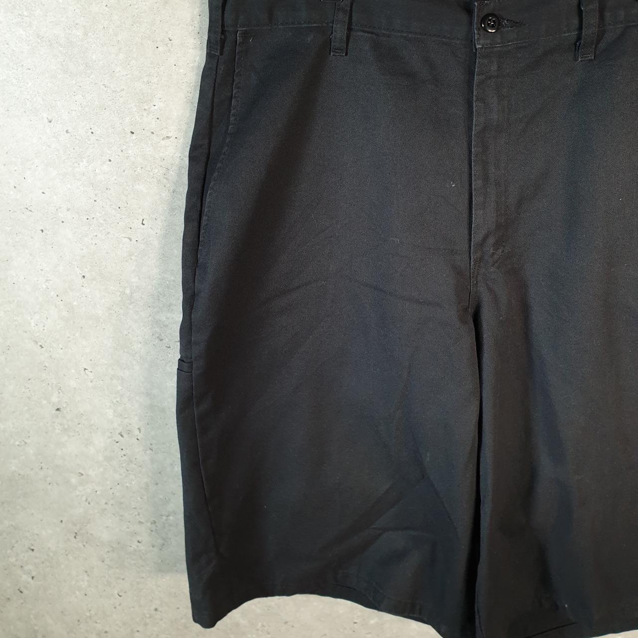 Vintage Dickies Baggy Chino Shorts Jorts Cargo Mens W36 Black Relaxed Fit