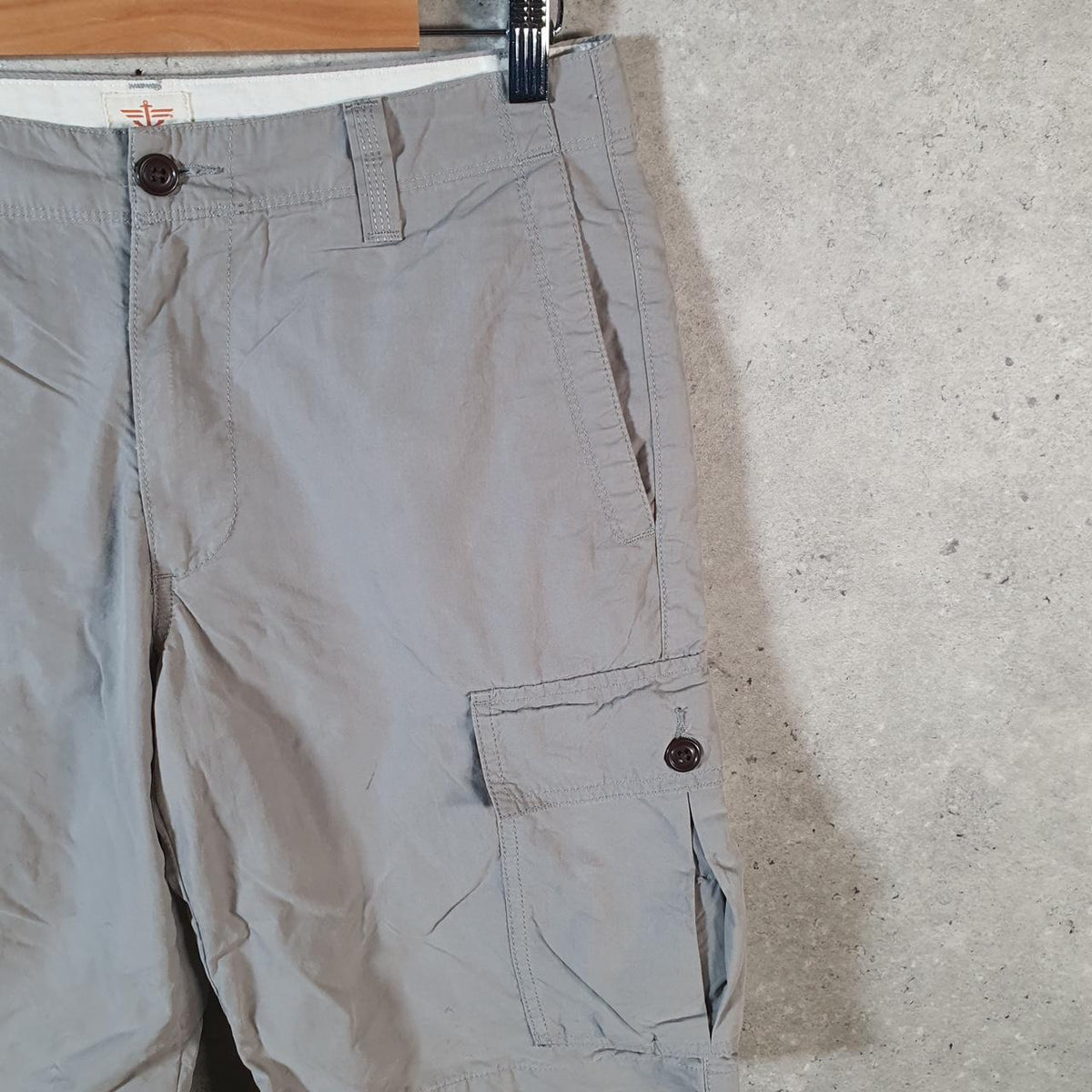 Vintage Dockers Chino Shorts Jorts Cargo Men’s W30 Grey Baggy Cotton A4318