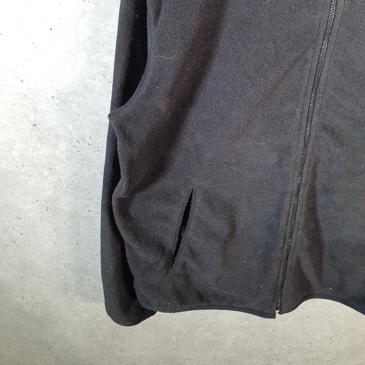Tommy Hilfiger Full Zip Fleece Sweatshirt Mens Large Black Embroidered Logo