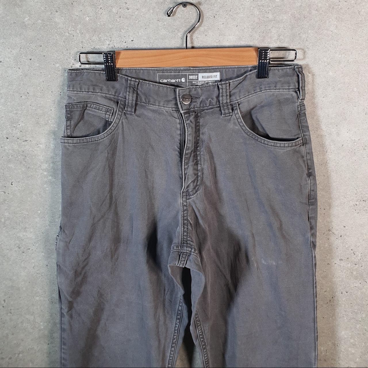 Vintage Carhartt Carpenter Trousers Mens W30 L32 Grey Relaxed Fit Workwear USA