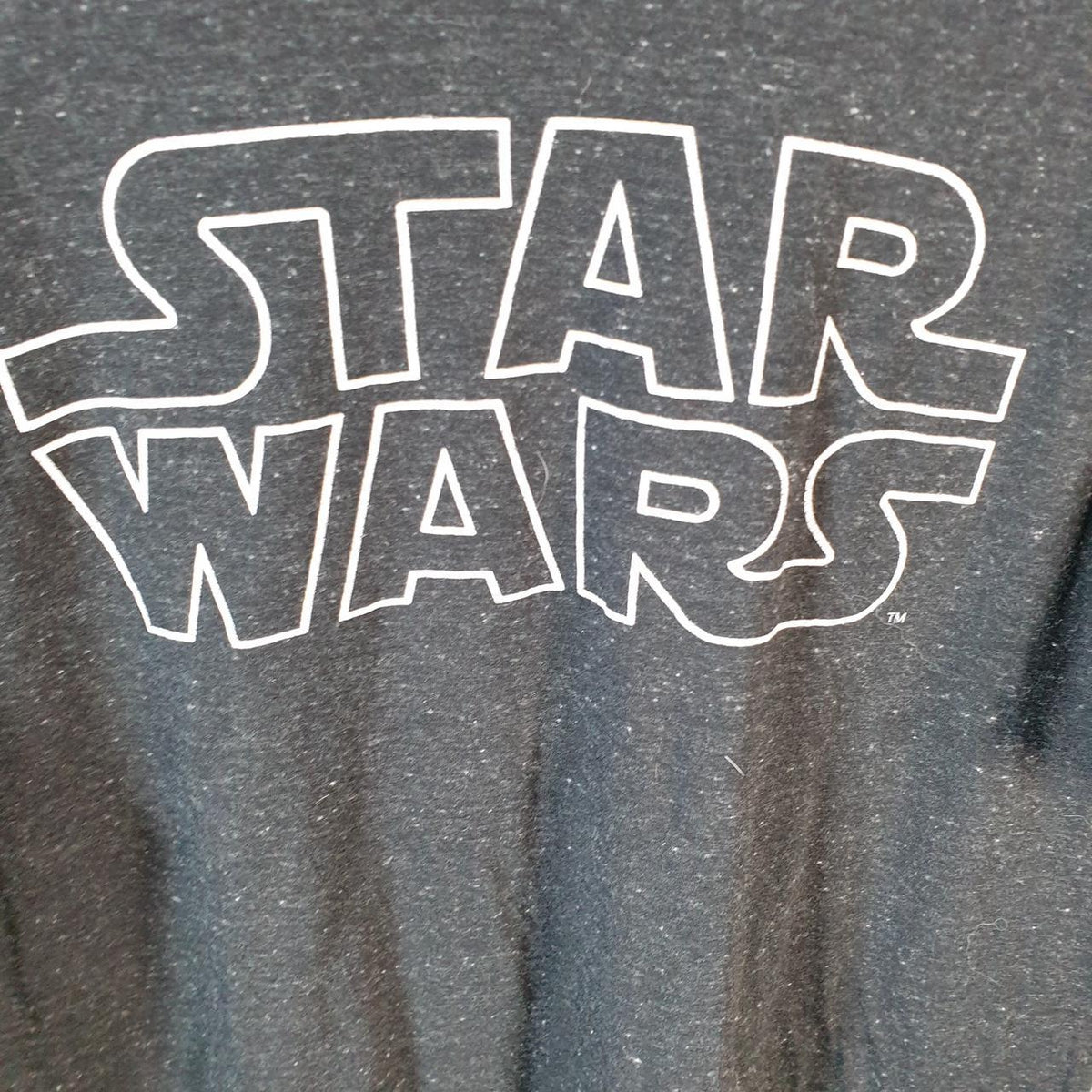 Vintage Star Wars Movie T Shirt Shirt Men’s Large Grey Logo Graphic Spellout C9595