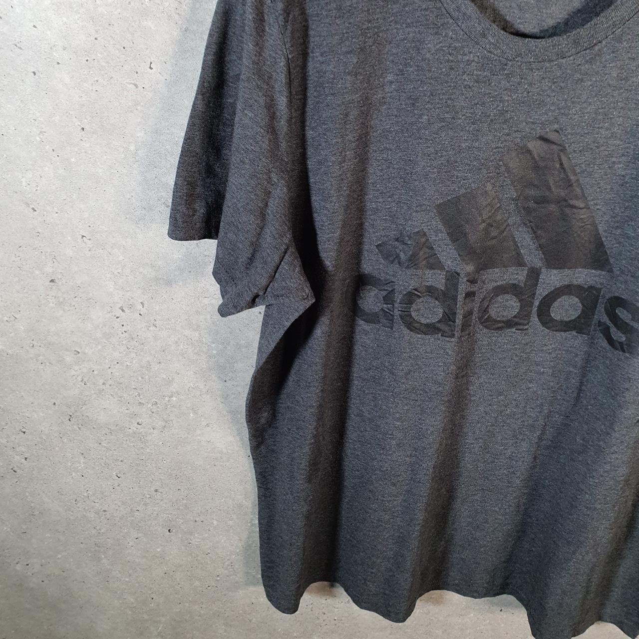 Vintage Adidas Amplifier Retro T Shirt Men’s XL Grey Three Stripes Logo