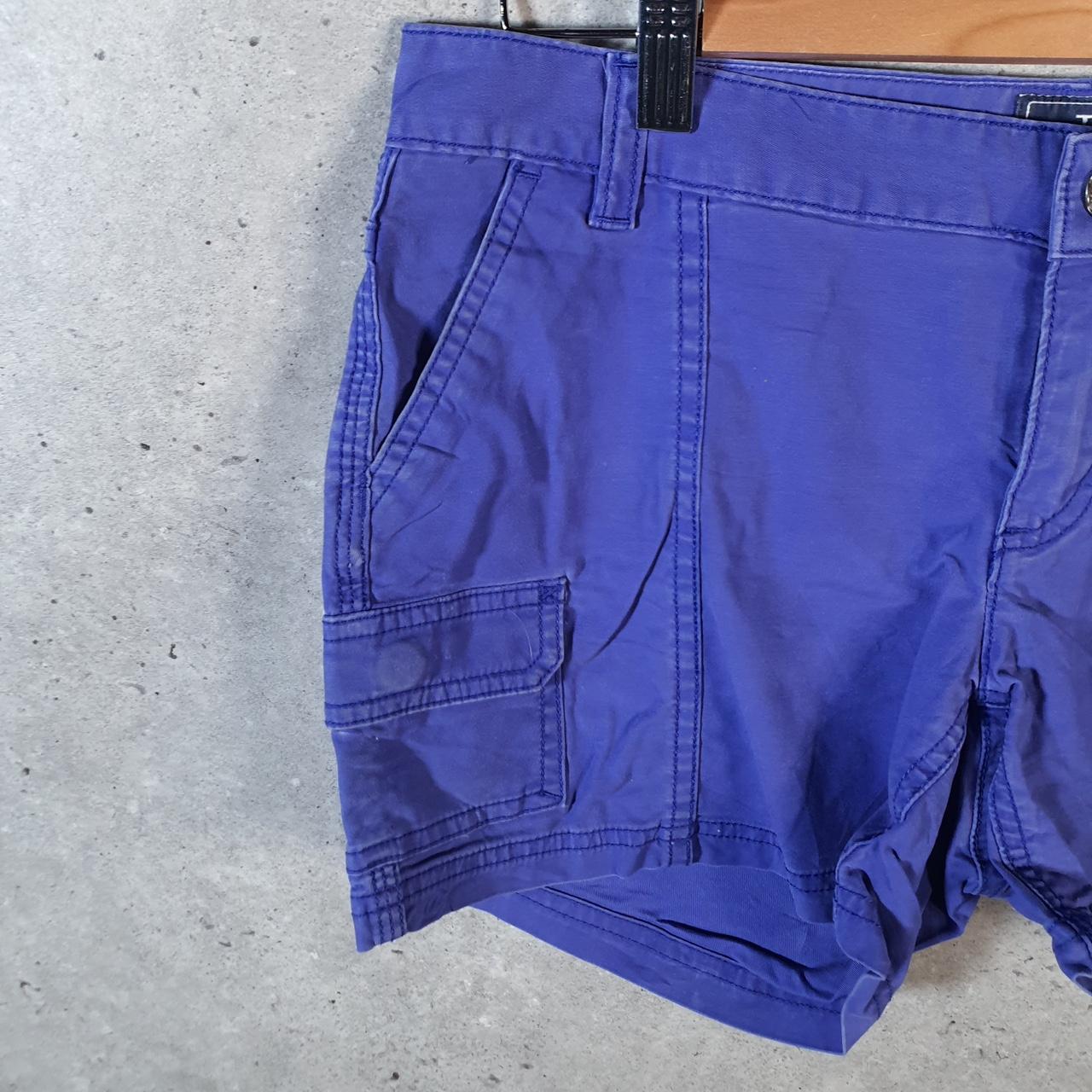 Vintage The North Face TNF Shorts Jorts Chino Cargo Womens UK8 Blue Baggy Cotton
