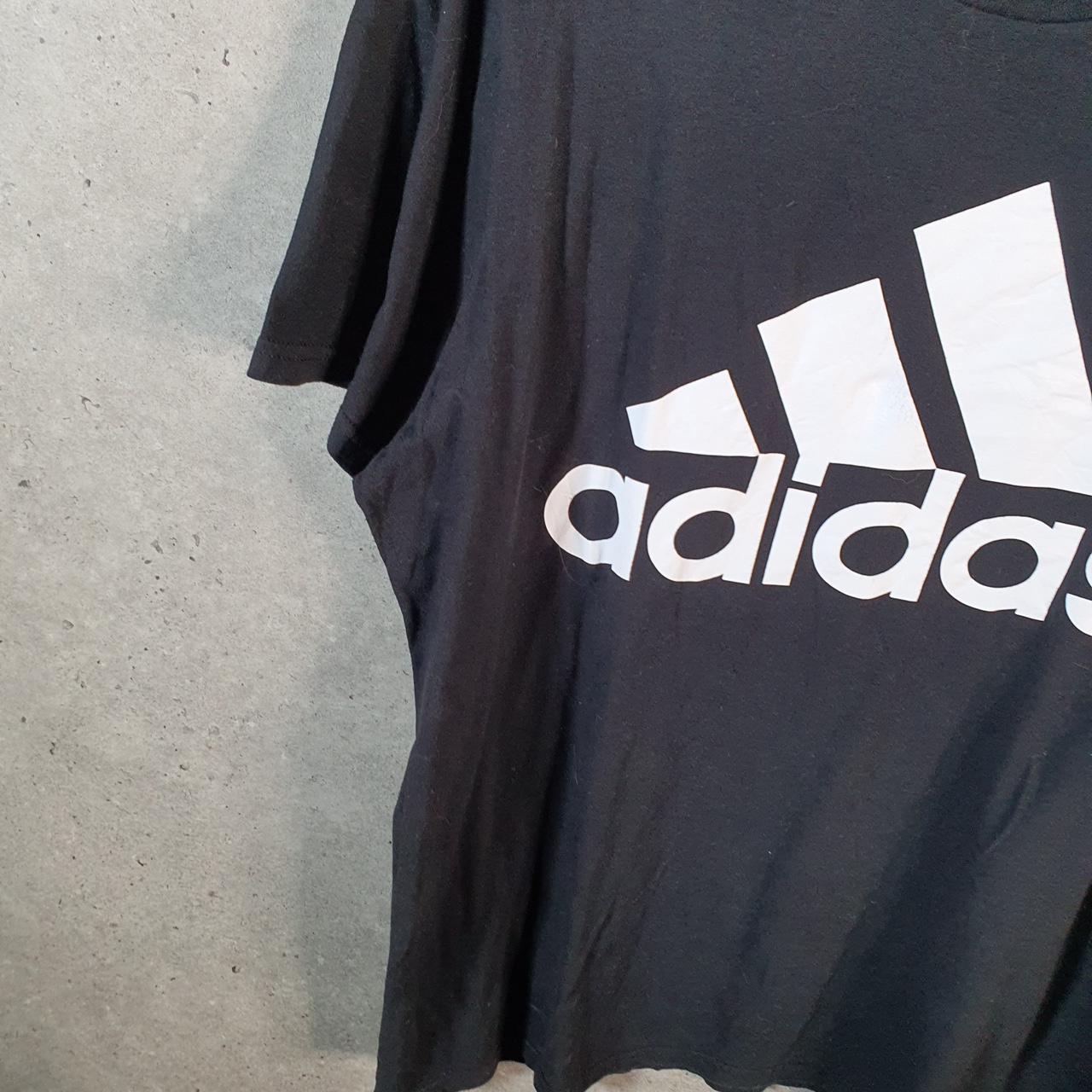 Vintage Adidas Amplifier T Shirt Men’s Large Black Three Stripes Logo Athletic