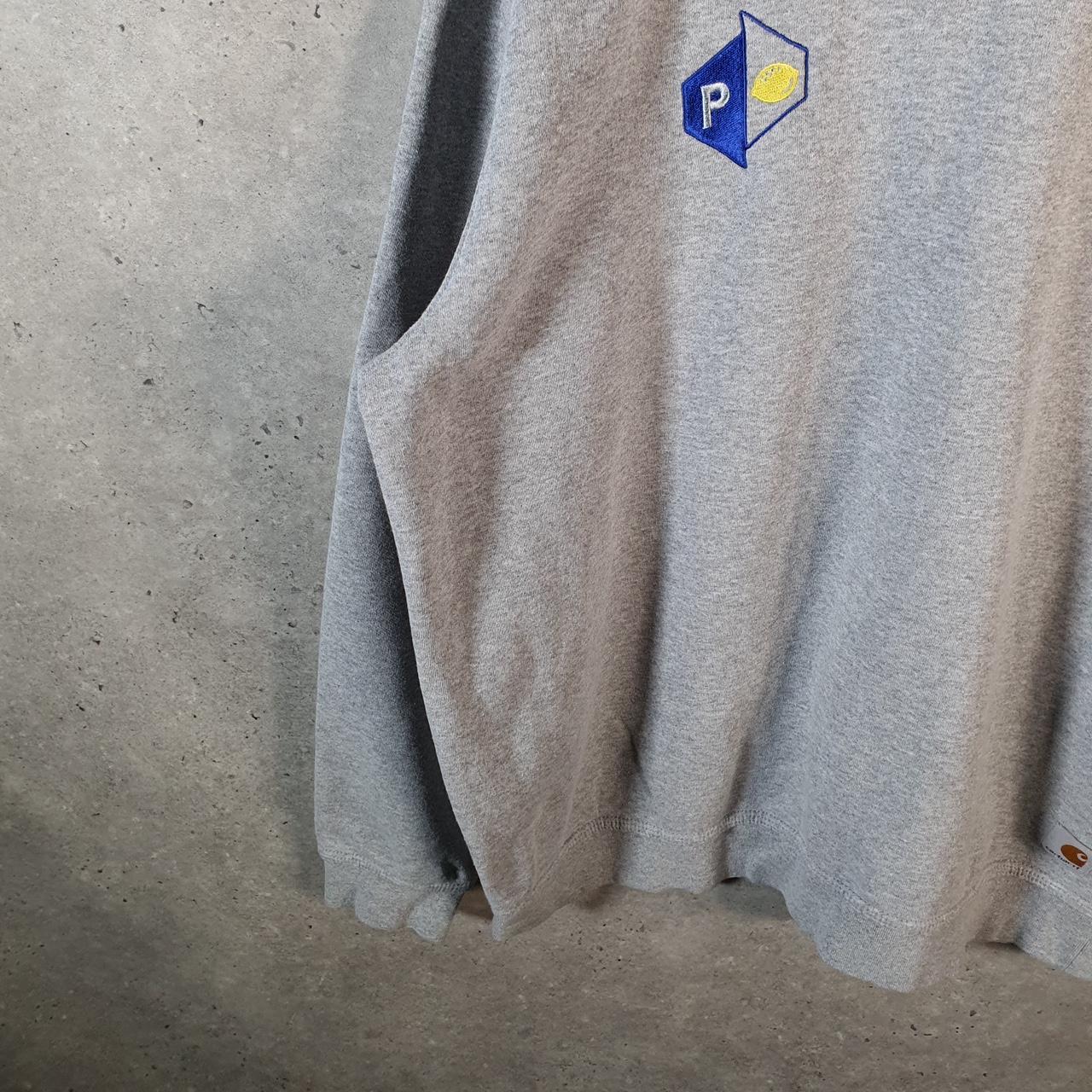 Vintage Carhartt Sweatshirt Mens Large Grey Pullover Blank USA Loose Fit