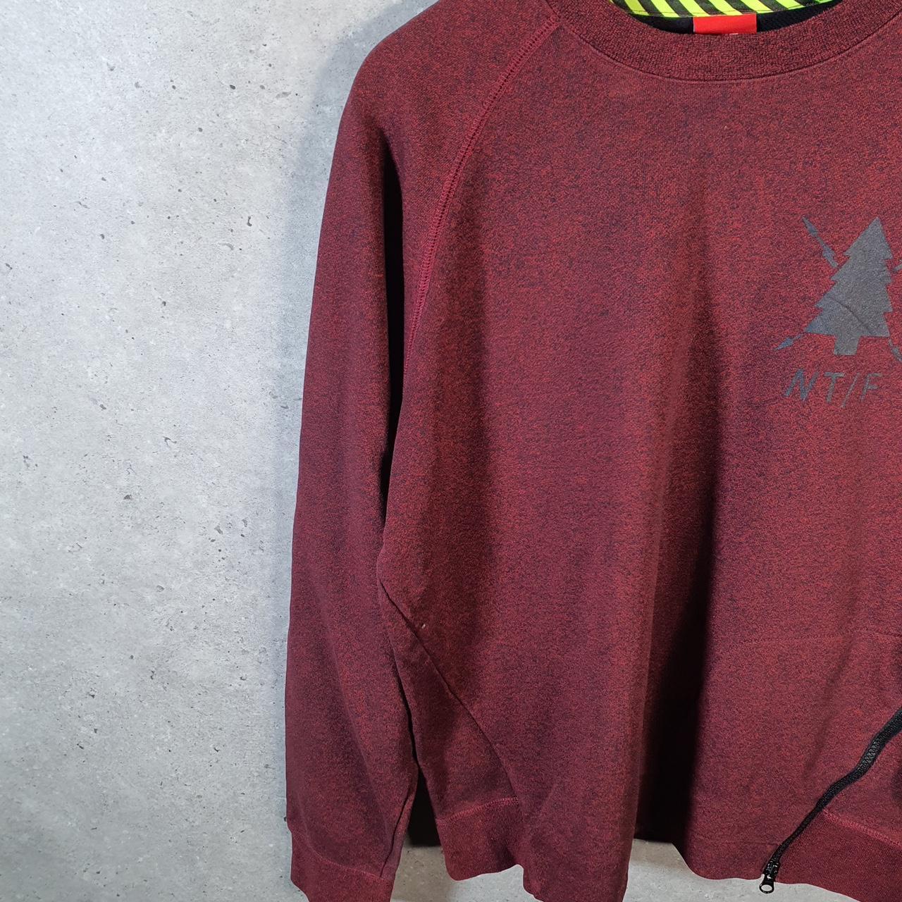 Vintage Nike Swoosh Sweatshirt Womens Large Burgundy Red Y2K Pullover