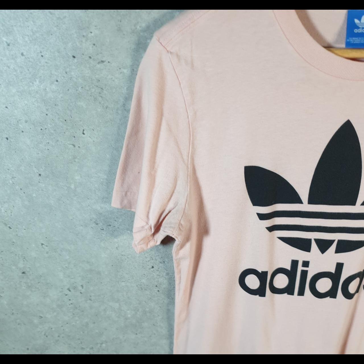 Vintage Adidas Trefoil Retro T Shirt Men’s Small Pink Three Stripes Logo Athletic