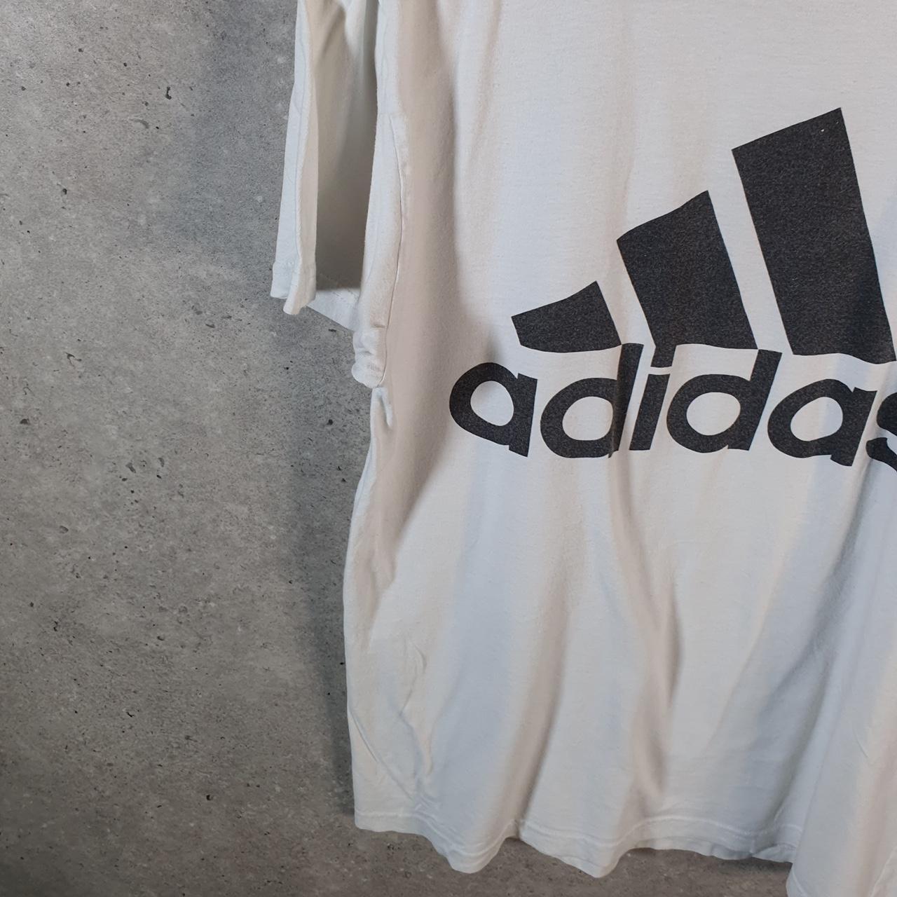 Vintage Adidas Spellout Golf T Shirt Men’s Medium White Three Stripes Logo