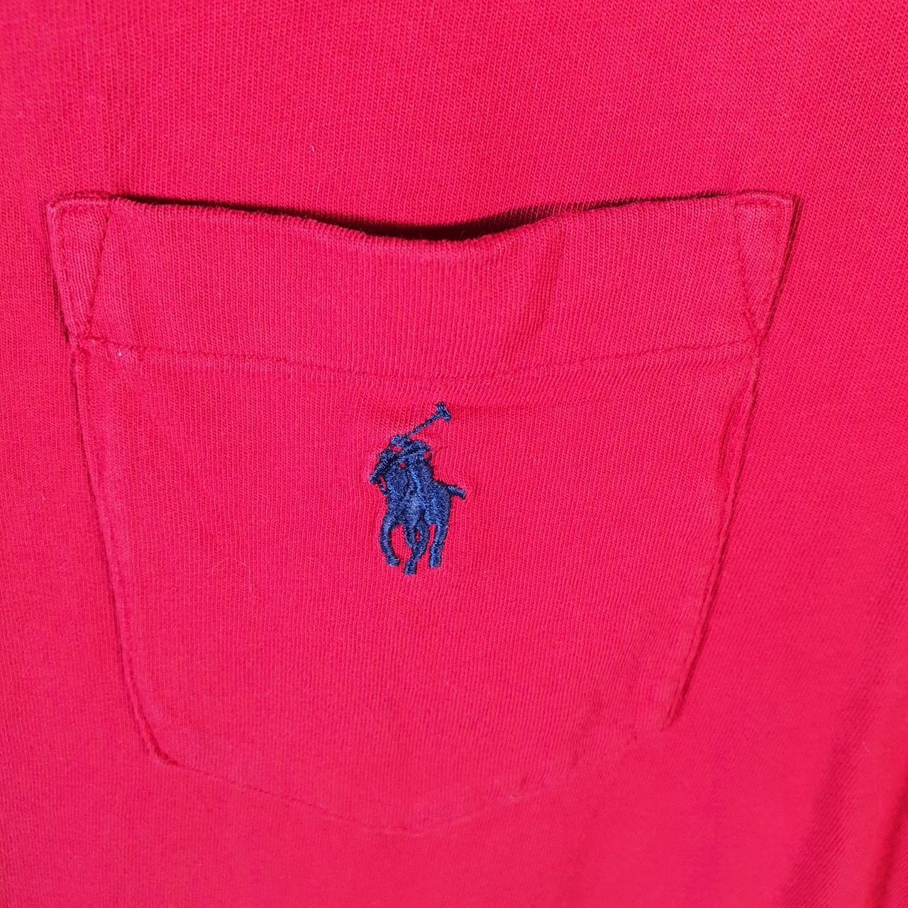 Vintage Ralph Lauren Polo T Shirt Men’s Small Red Embroidered Pony Classic Fit C9122