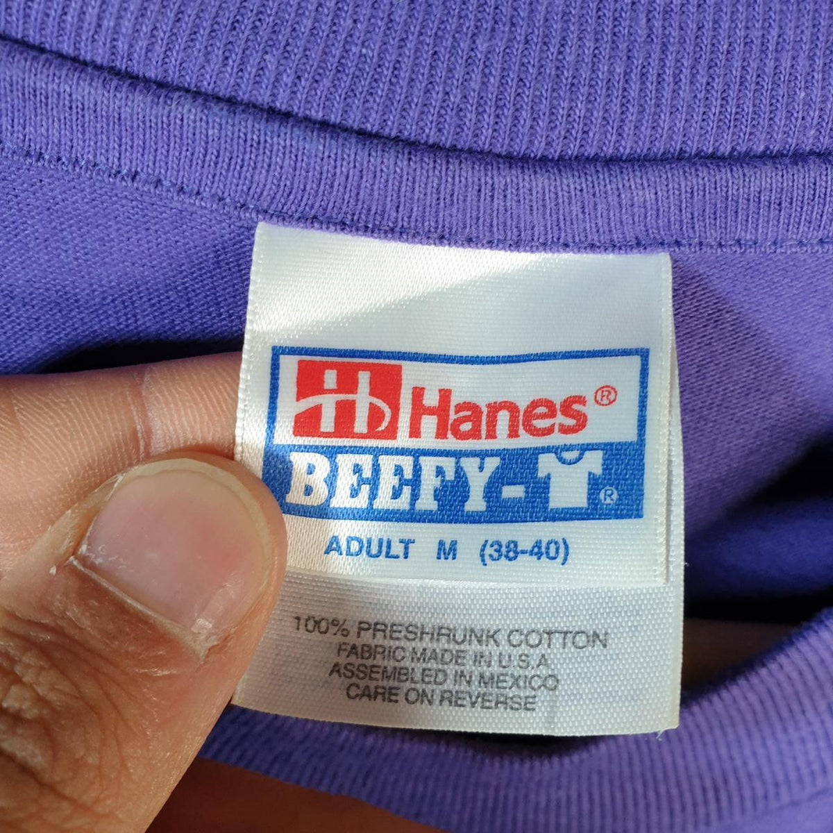 Vintage Hanes Blackflies Maine 90s USA Single Stitch T Shirt Men’s Medium Purple