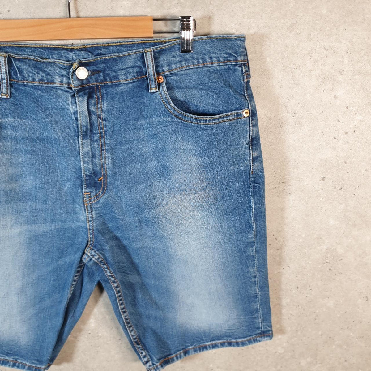 Vintage Levi’s 511 Baggy Shorts Jorts Cargo Men’s W40 Blue Relaxed Denim