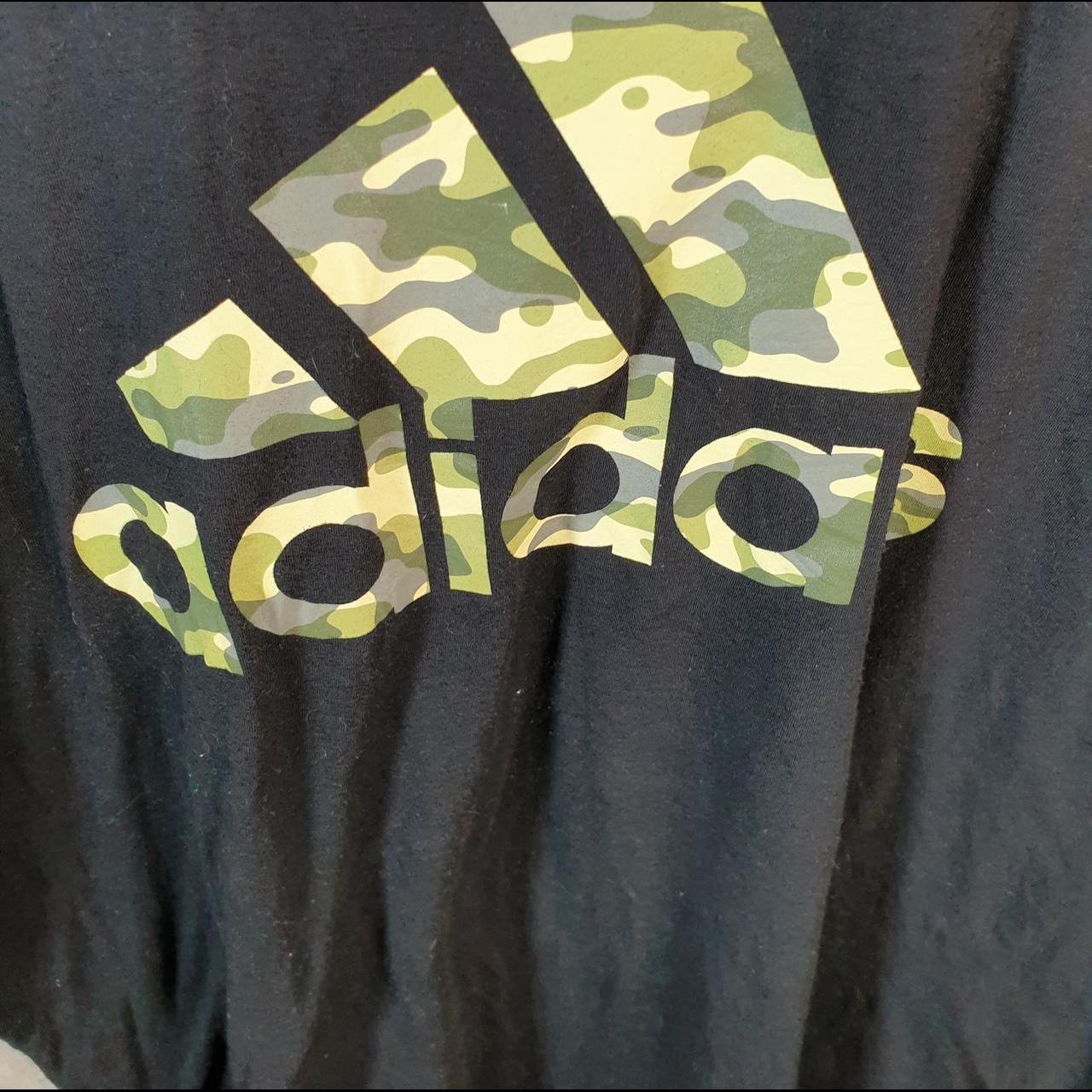 Vintage Adidas Go Tee Performance T Shirt Shirt Men’s XL Black Three Stripes Logo Athletic C9774