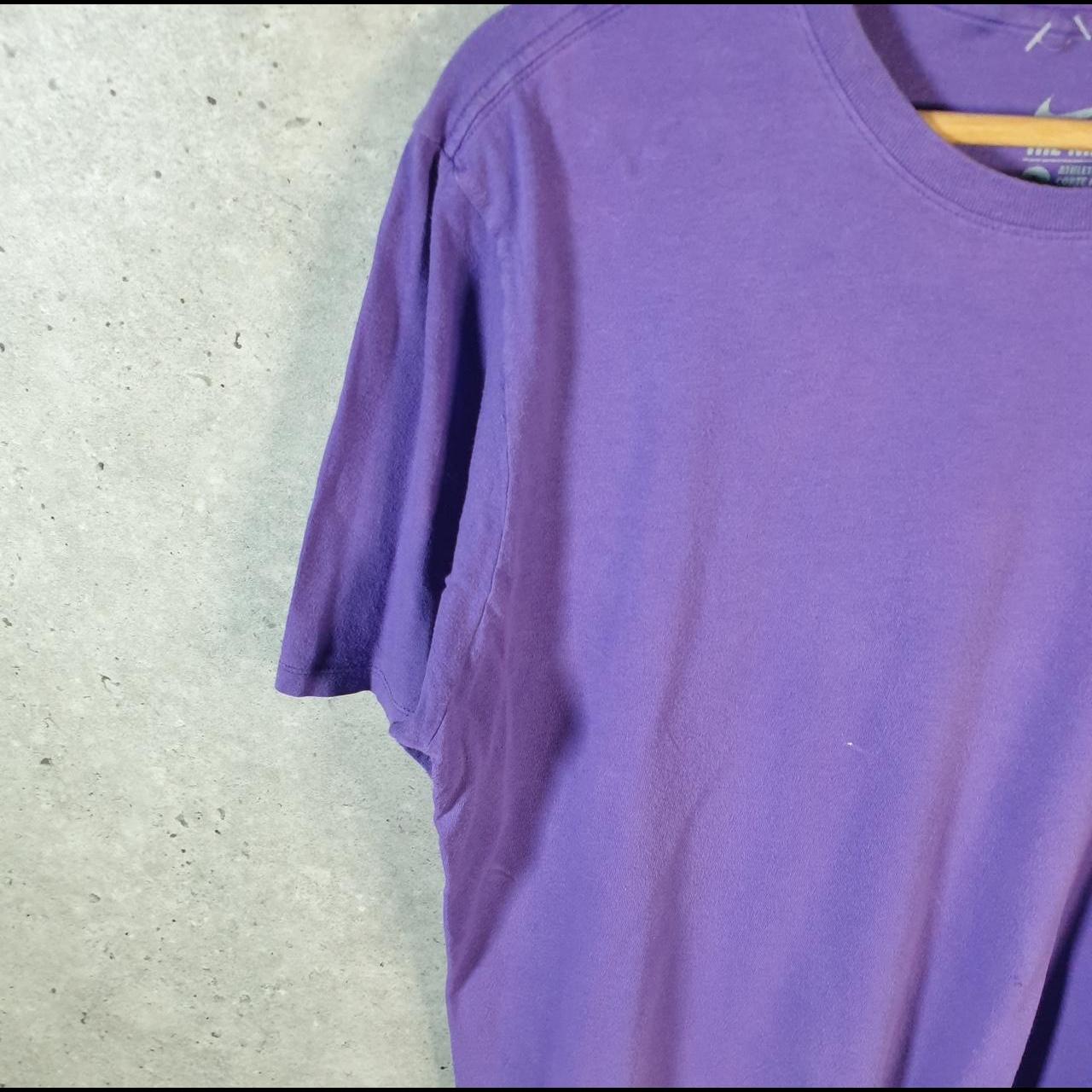 Vintage Nike Embroidered T Shirt Mens Large Purple Logo Single Swoosh Athletic