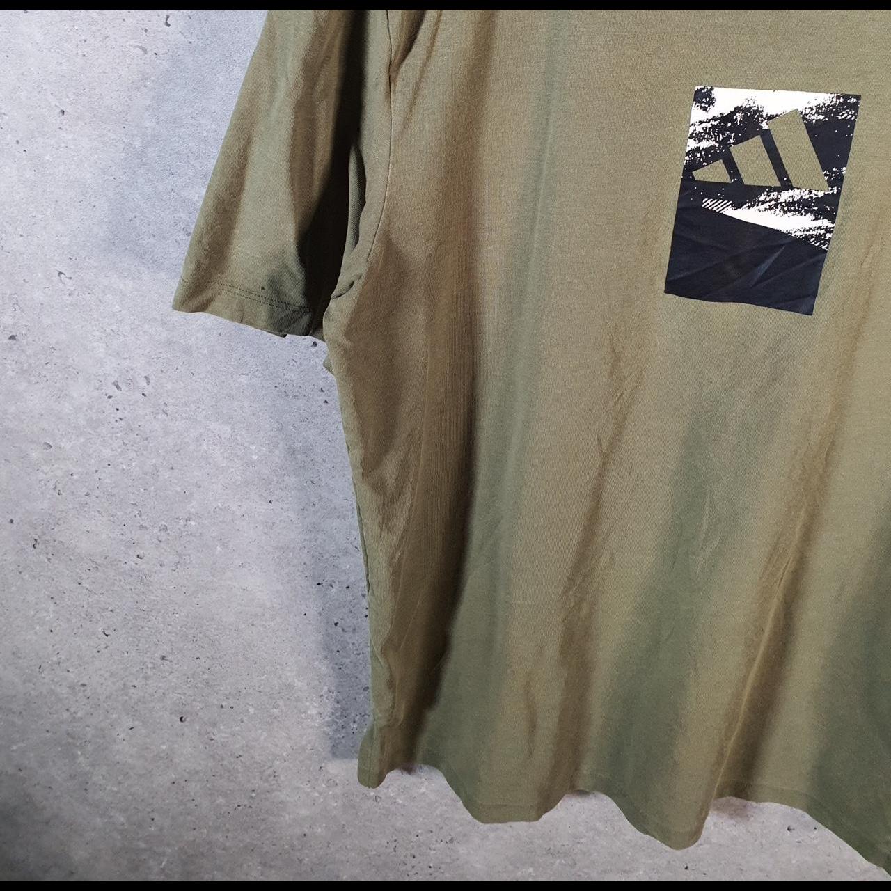 Vintage Adidas Spellout Graphic Retro T Shirt Men’s Large Green Three Stripes Logo