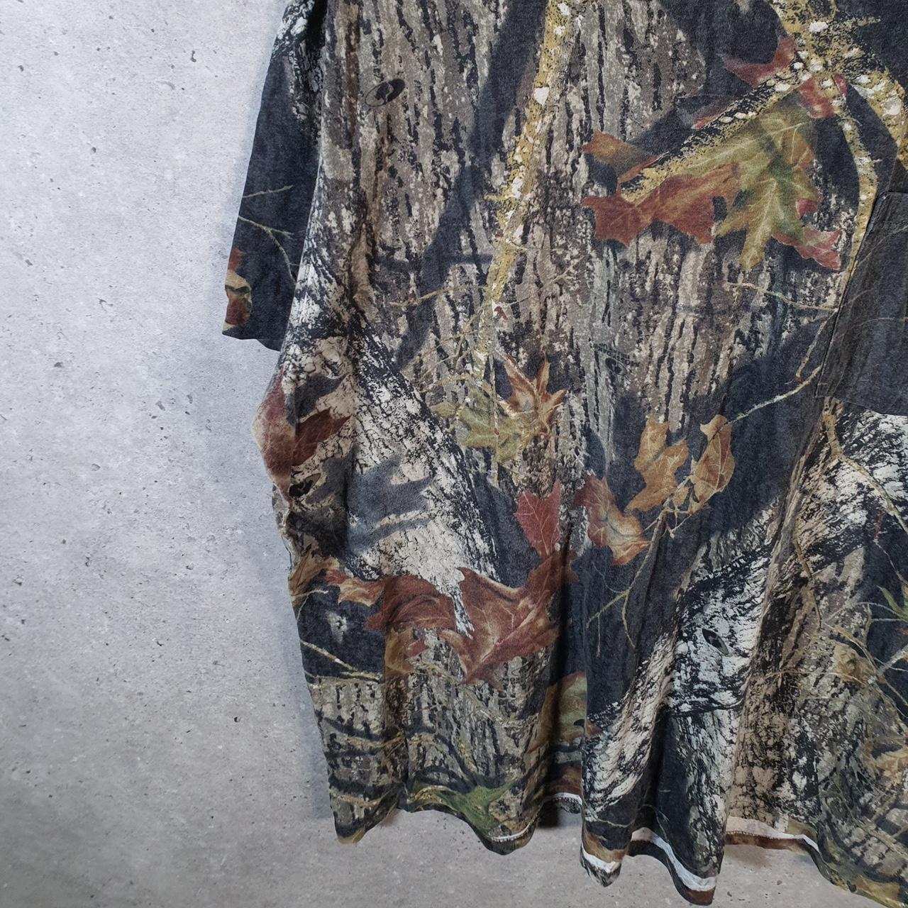 Vintage Russell Outdoors RealTree Camoflauge T Shirt Men’s XL Green Camo Short Sleeve