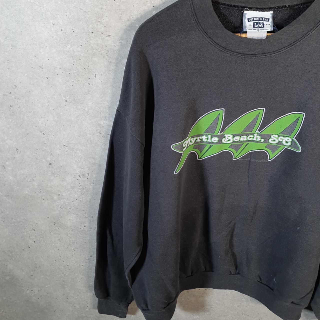 Vintage Lee Cotton Blend Sweatshirt Men’s XL Black USA Myrtle Beach Pullover