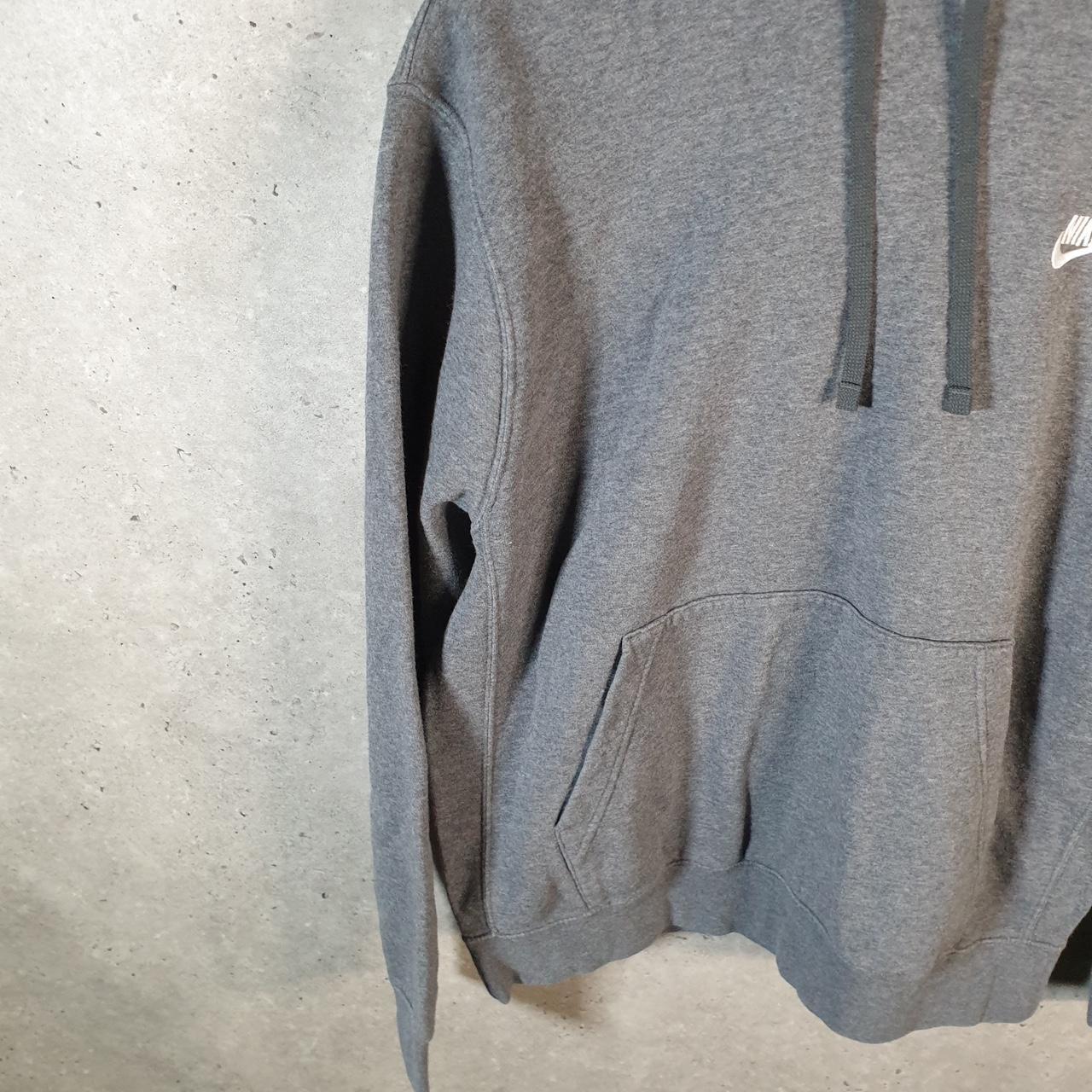 Vintage Nike Club Embroidered Hoodie Men’s Medium Grey Swoosh Y2K Pullover