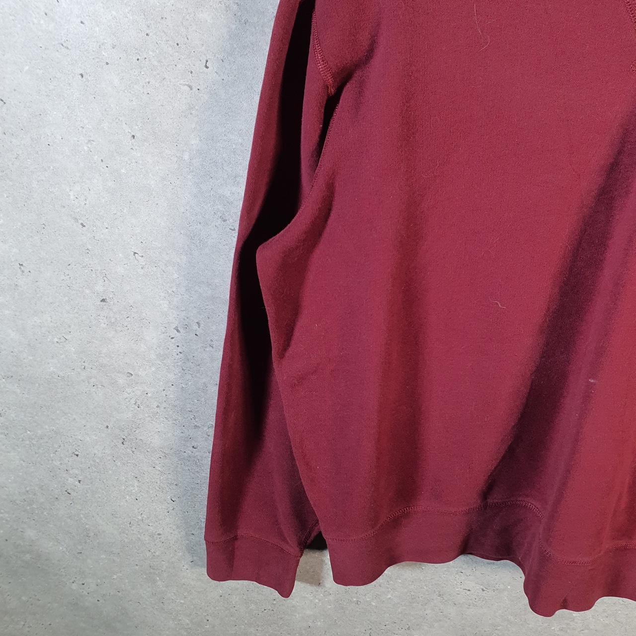 Vintage Ralph Lauren Polo Sweatshirt Men’s Medium Burgundy Red Boxy Baggy Pullover Pony