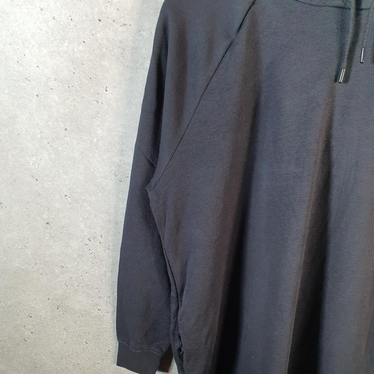 Vintage Nike Club Hoodie Womens Medium Black Long Swoosh Y2K Pullover Logo