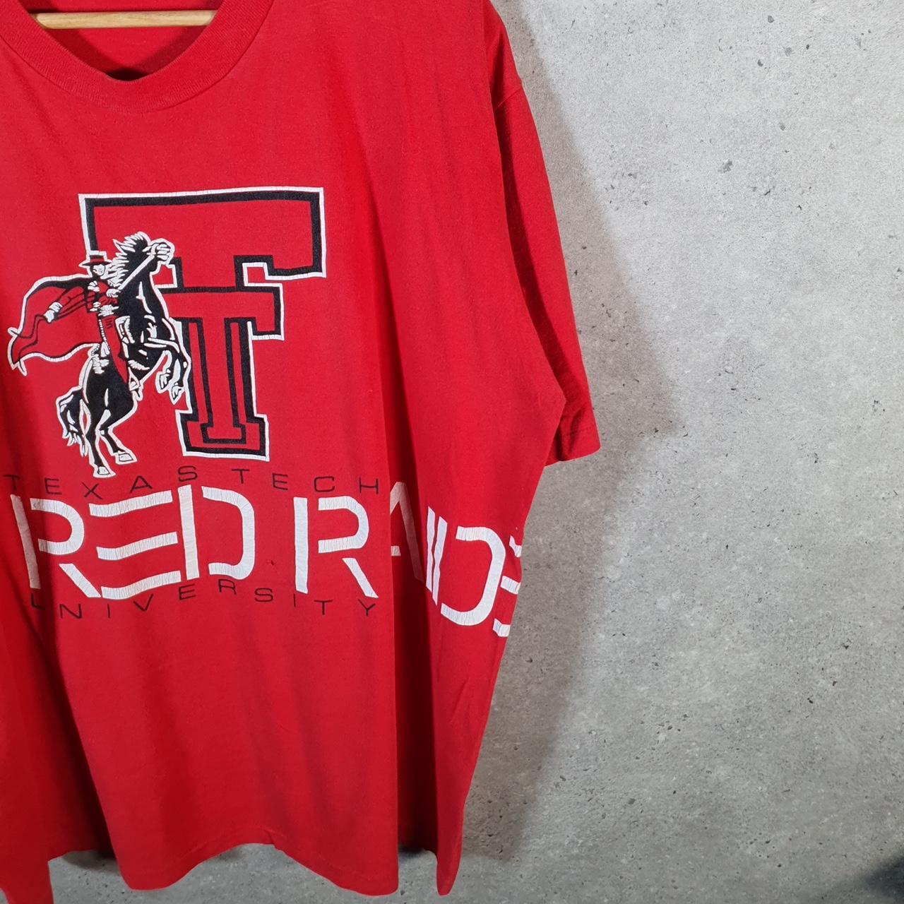 Vintage Jansport Texas Tech Red Raiders Uni 90s USA Single Stitch T Shirt Men’s 2XL Red