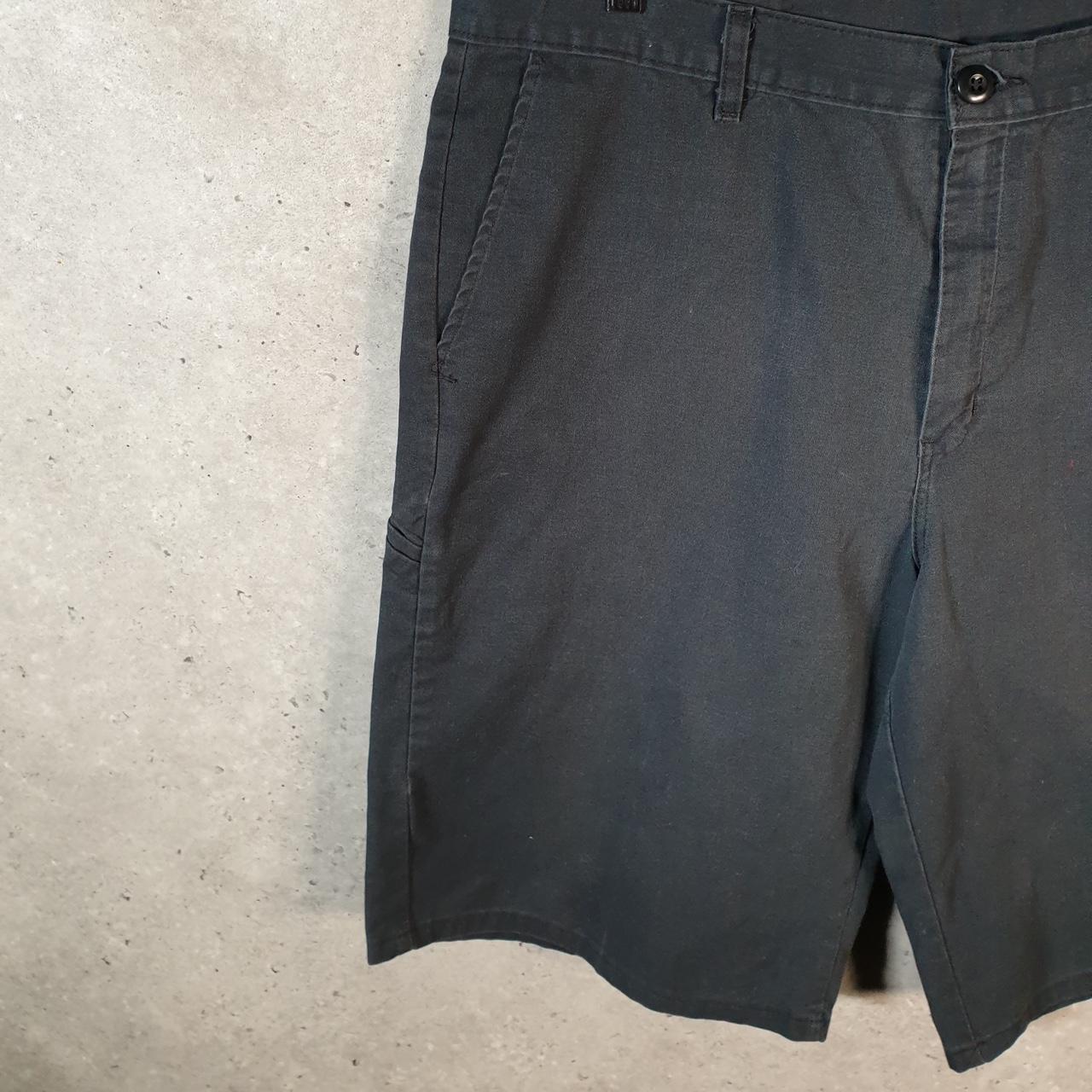 Vintage Dickies Baggy Chino Shorts Jorts Cargo Mens W38 Black Relaxed Fit
