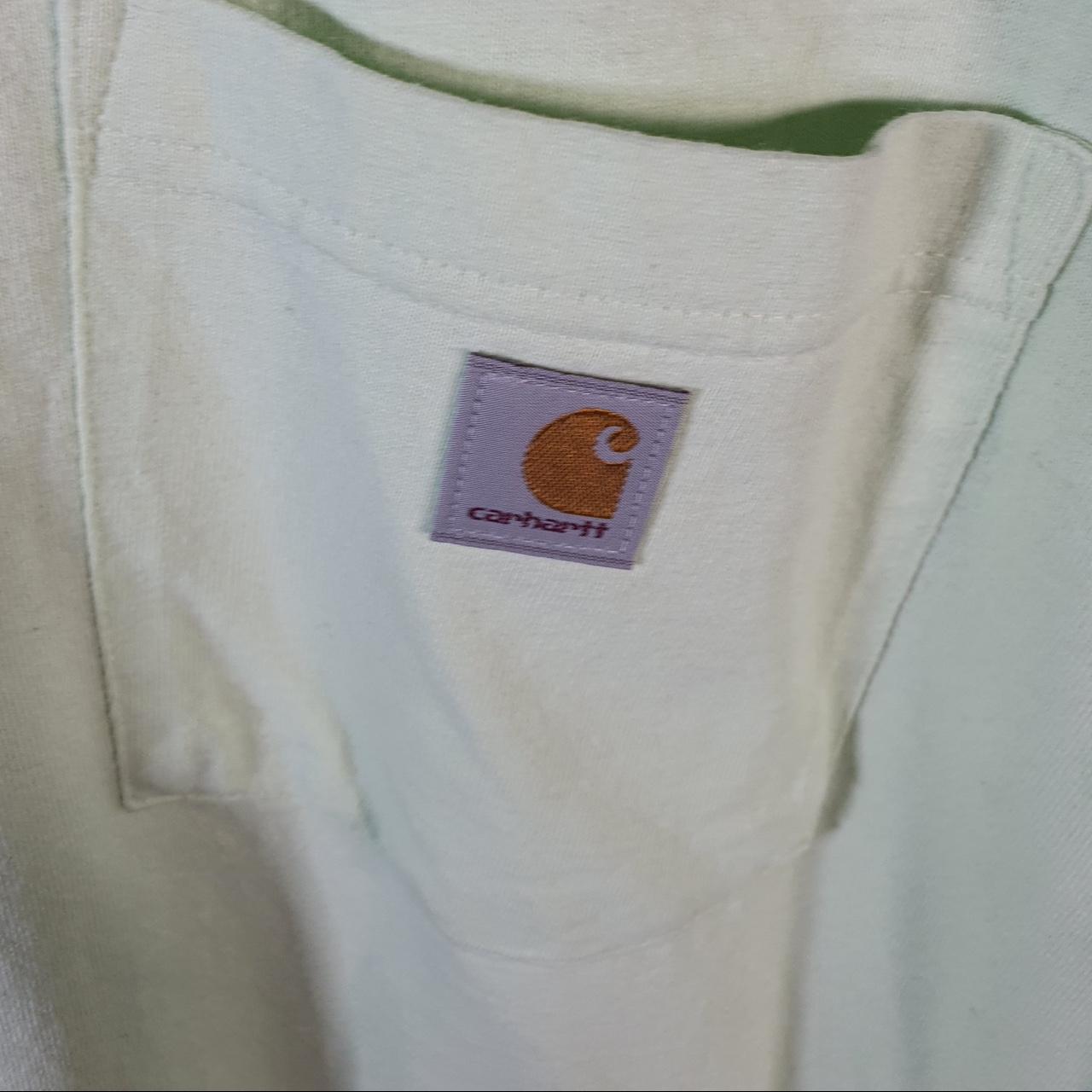 Vintage Carhartt Pocket T Shirt Womens XL Green Workwear Chore Utility Loose Fit C9278