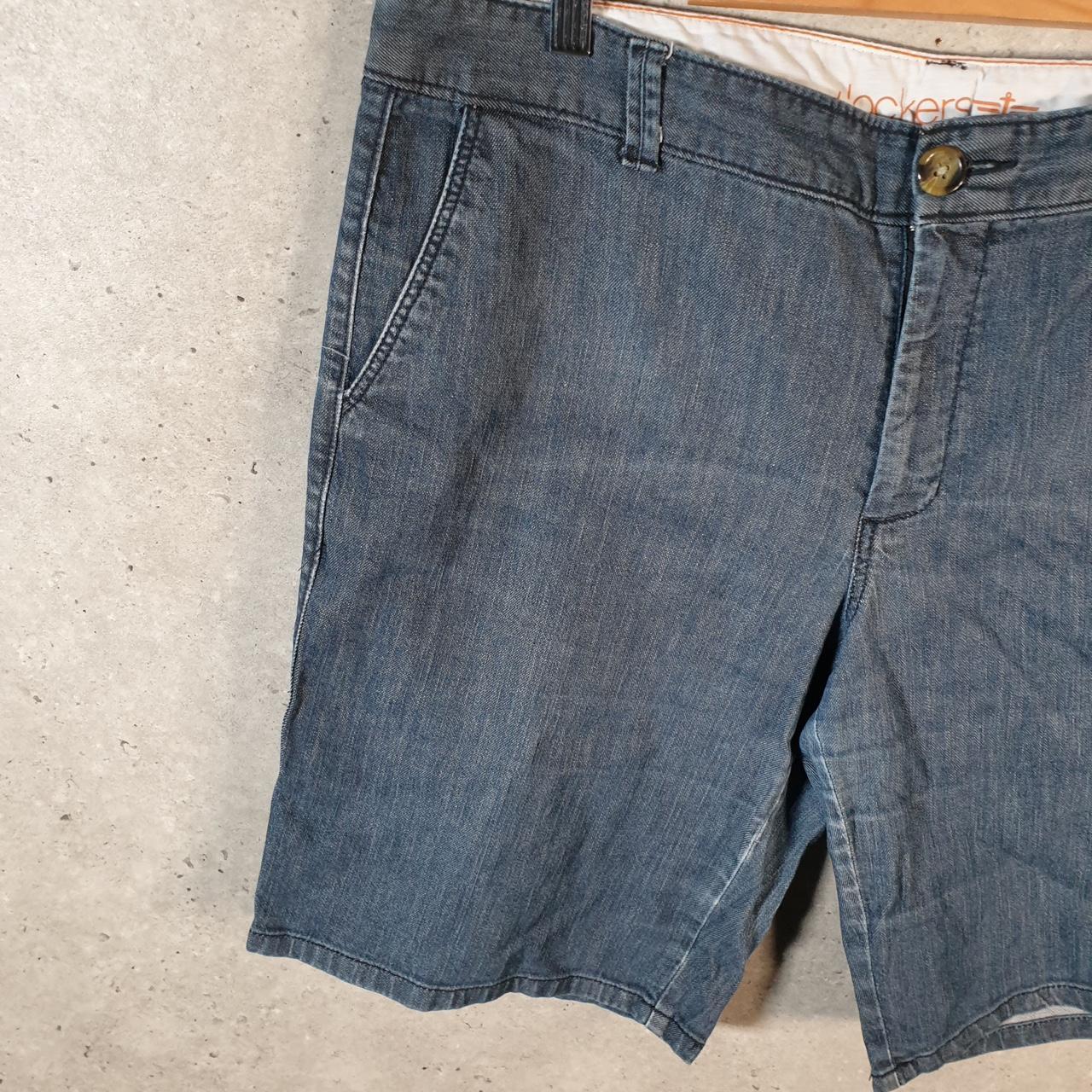 Vintage Dockers Chino Shorts Jorts Cargo Womens W36 Blue Baggy Cotton