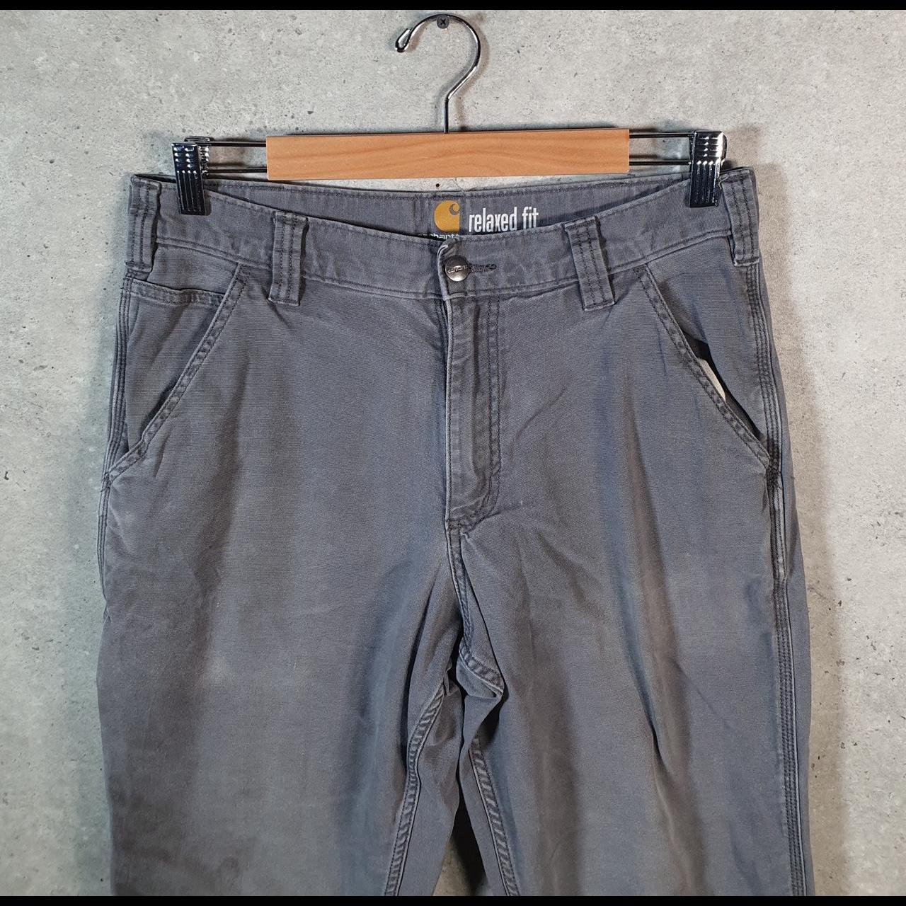 Vintage Carhartt Carpenter Trousers Mens W32 L32 Grey Relaxed Fit Workwear USA