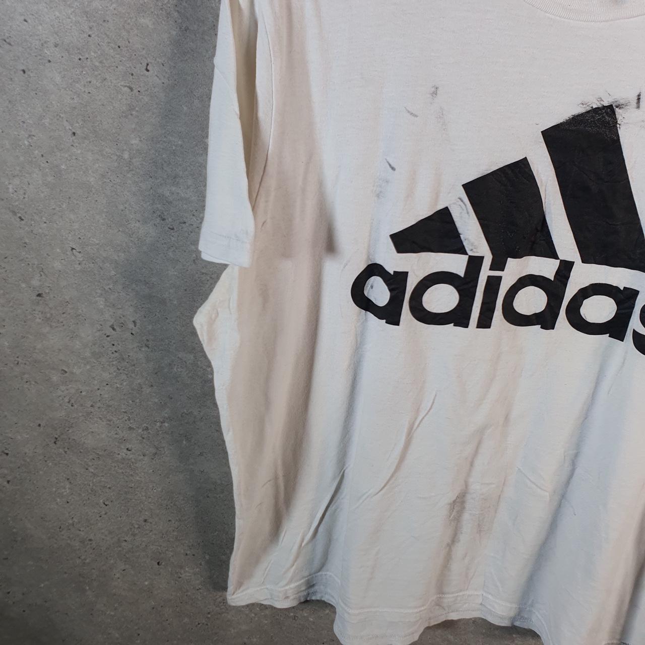 Vintage Adidas Amplifier T Shirt Men’s XL White Sportswear Spellout Logo Athletic