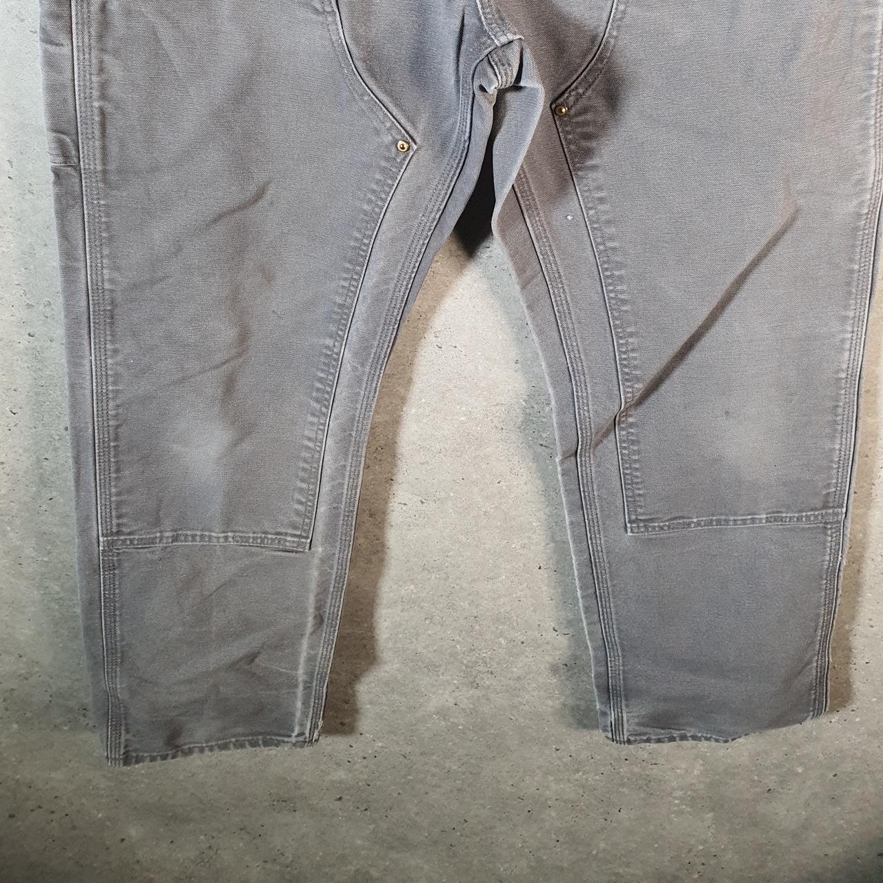 Vintage Carhartt Carpenter Double Knee USA Trousers Mens W33 L32 Grey Loose Original