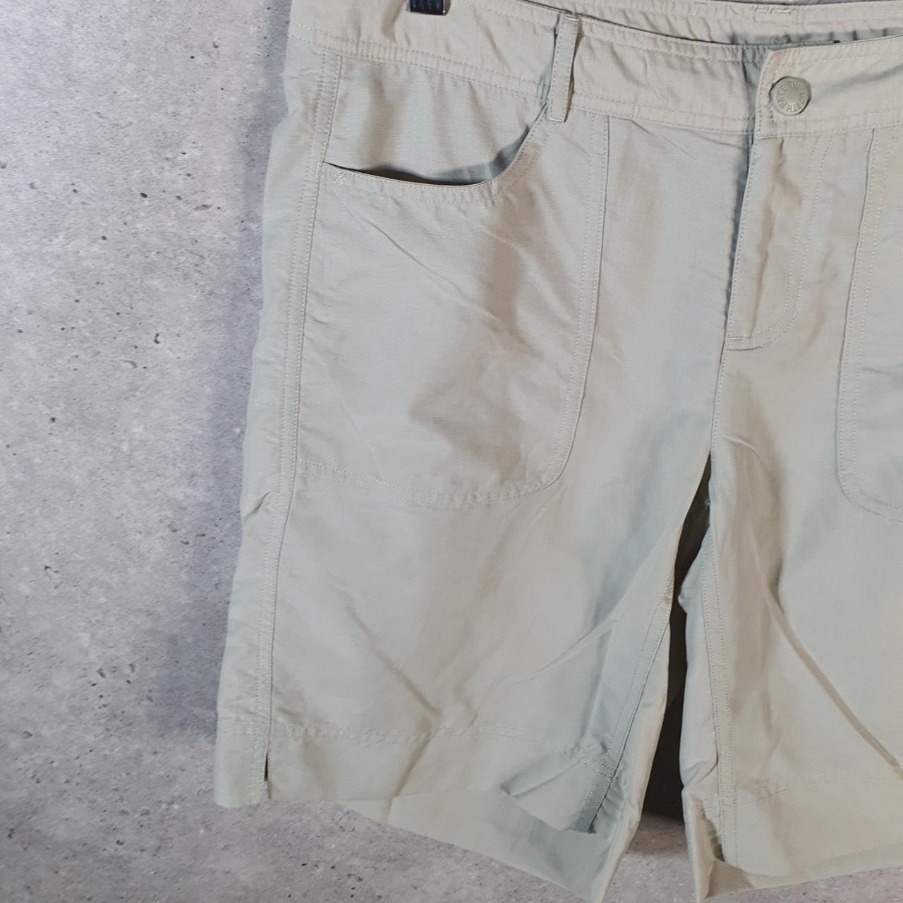 Vintage The North Face TNF Shorts Jorts Chino Cargo Womens UK12 Beige Baggy Cotton