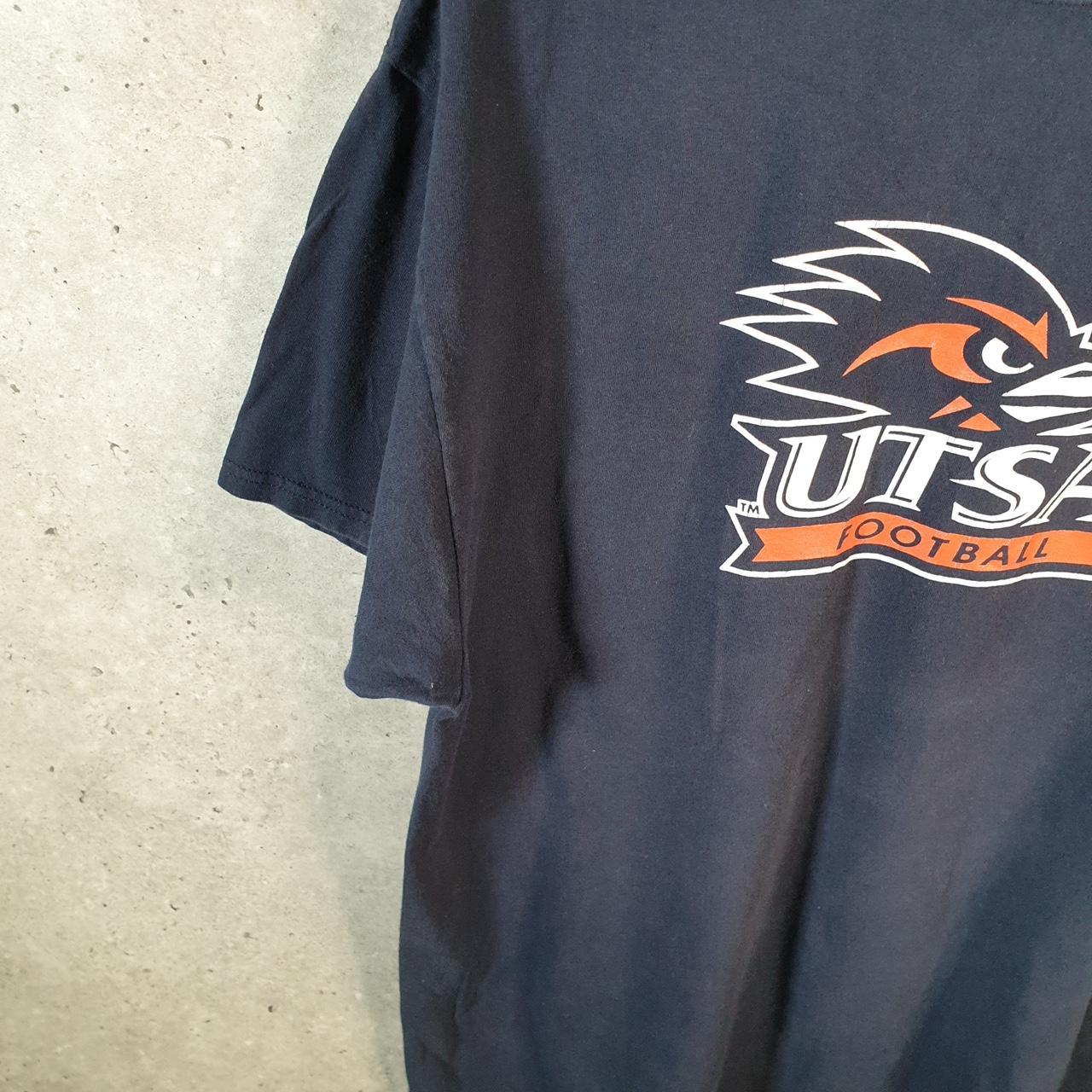 Vintage Champion UTA Football Spellout T Shirt Men’s XL Navy Blue USA Athletic