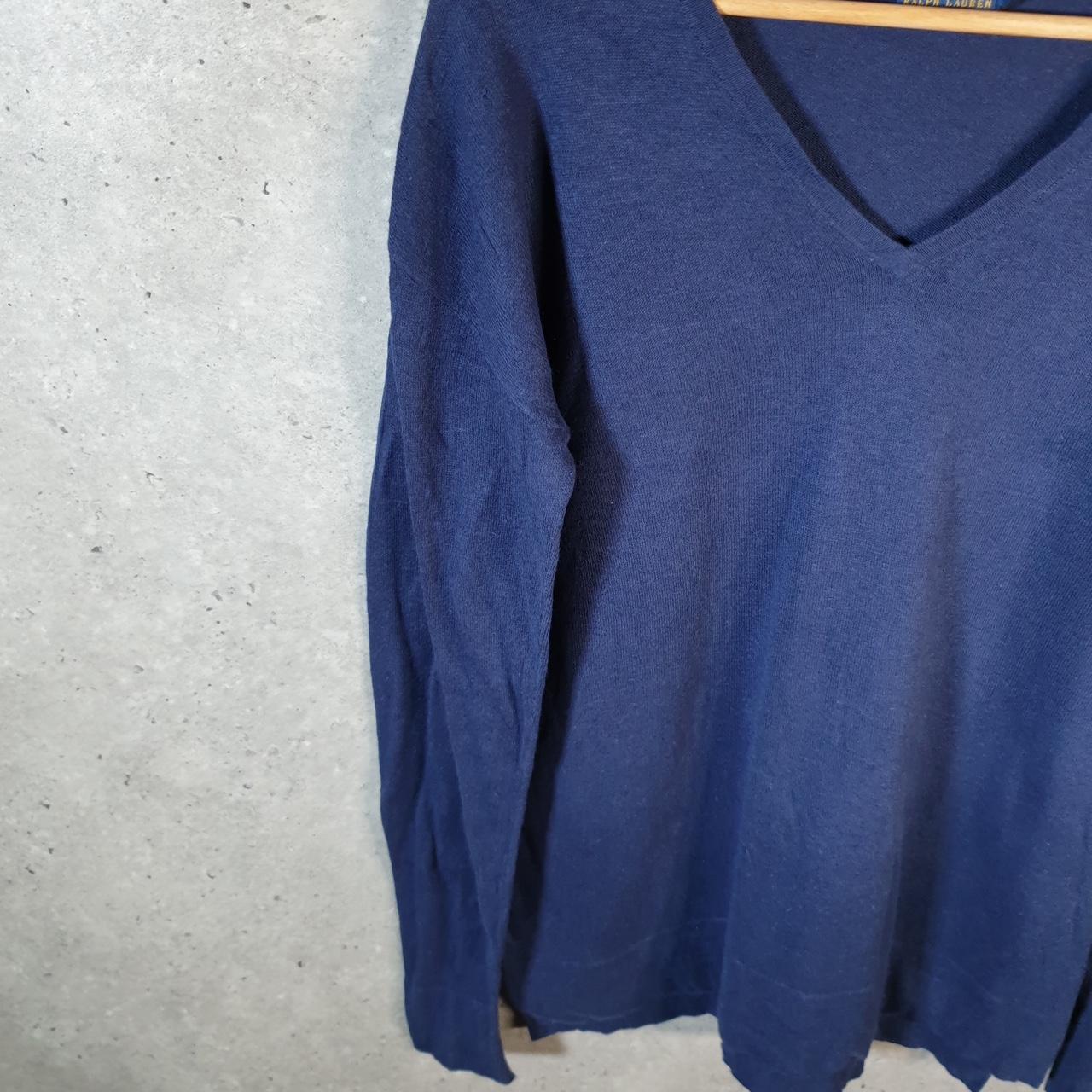 Vintage Ralph Lauren Polo Sweatshirt Men’s Large Navy Blue Cotton Pullover Pony