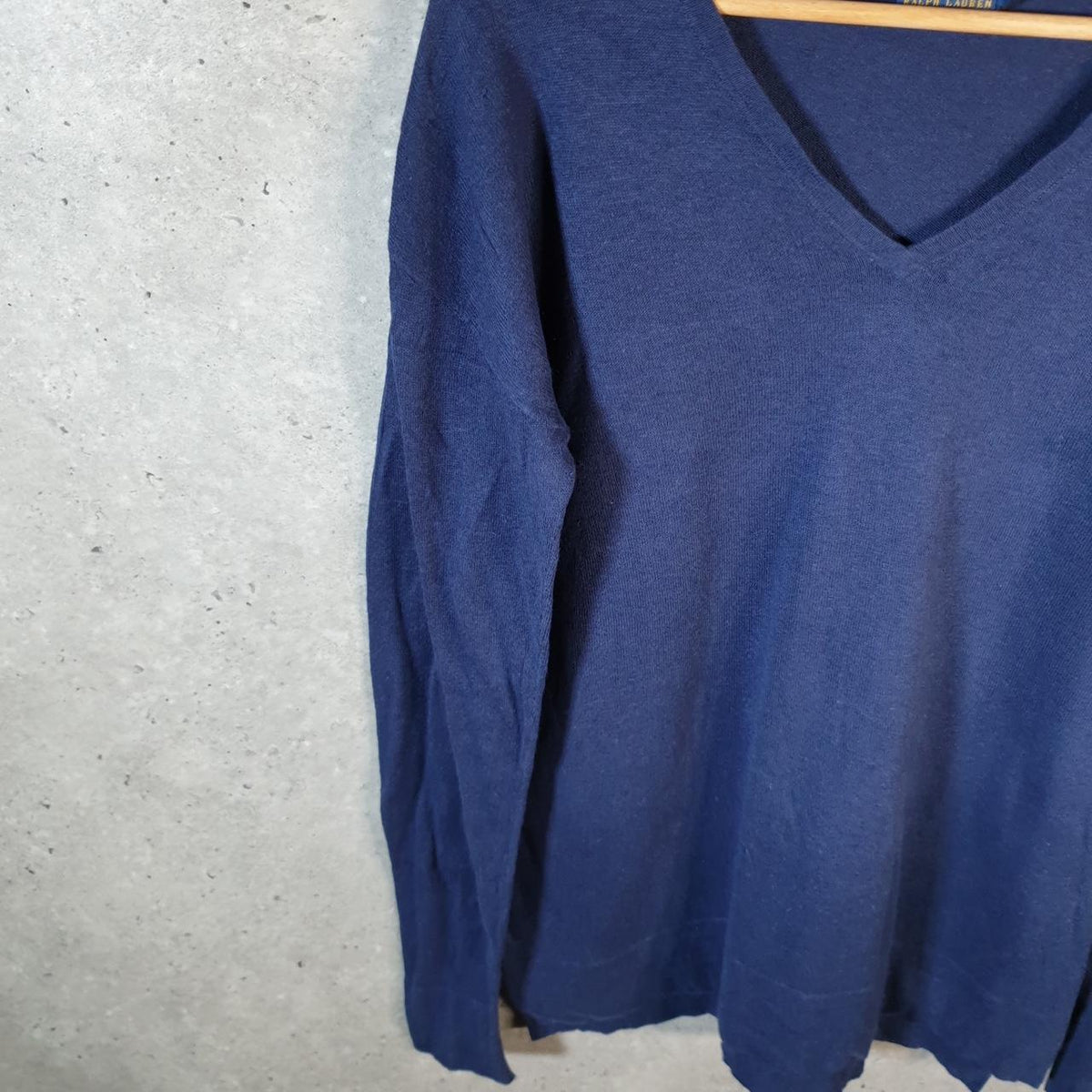 Vintage Ralph Lauren Polo Sweatshirt Men’s Large Navy Blue Cotton Pullover Pony