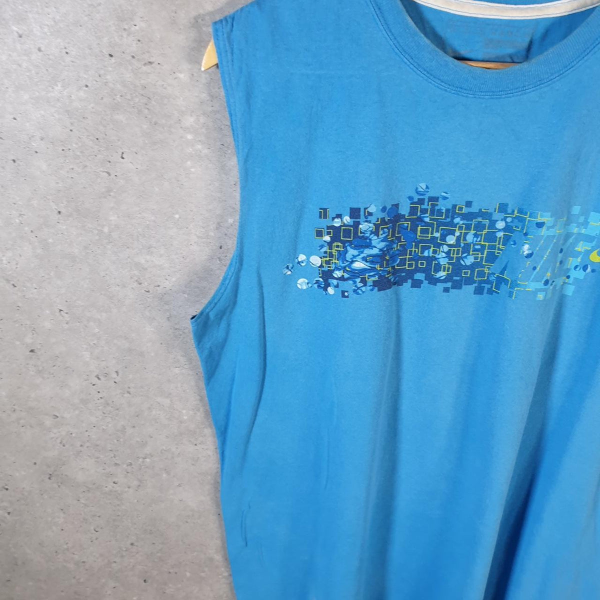 Vintage Nike Club Printed Vest Men’s Medium Casual Blue Swoosh Athletic