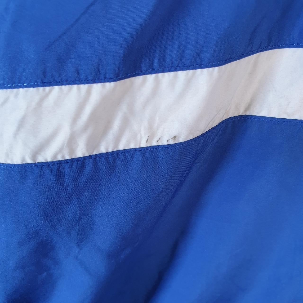 Vintage Champion Windbreaker Track Jacket Mens Medium Blue Logo Full Zip Newton