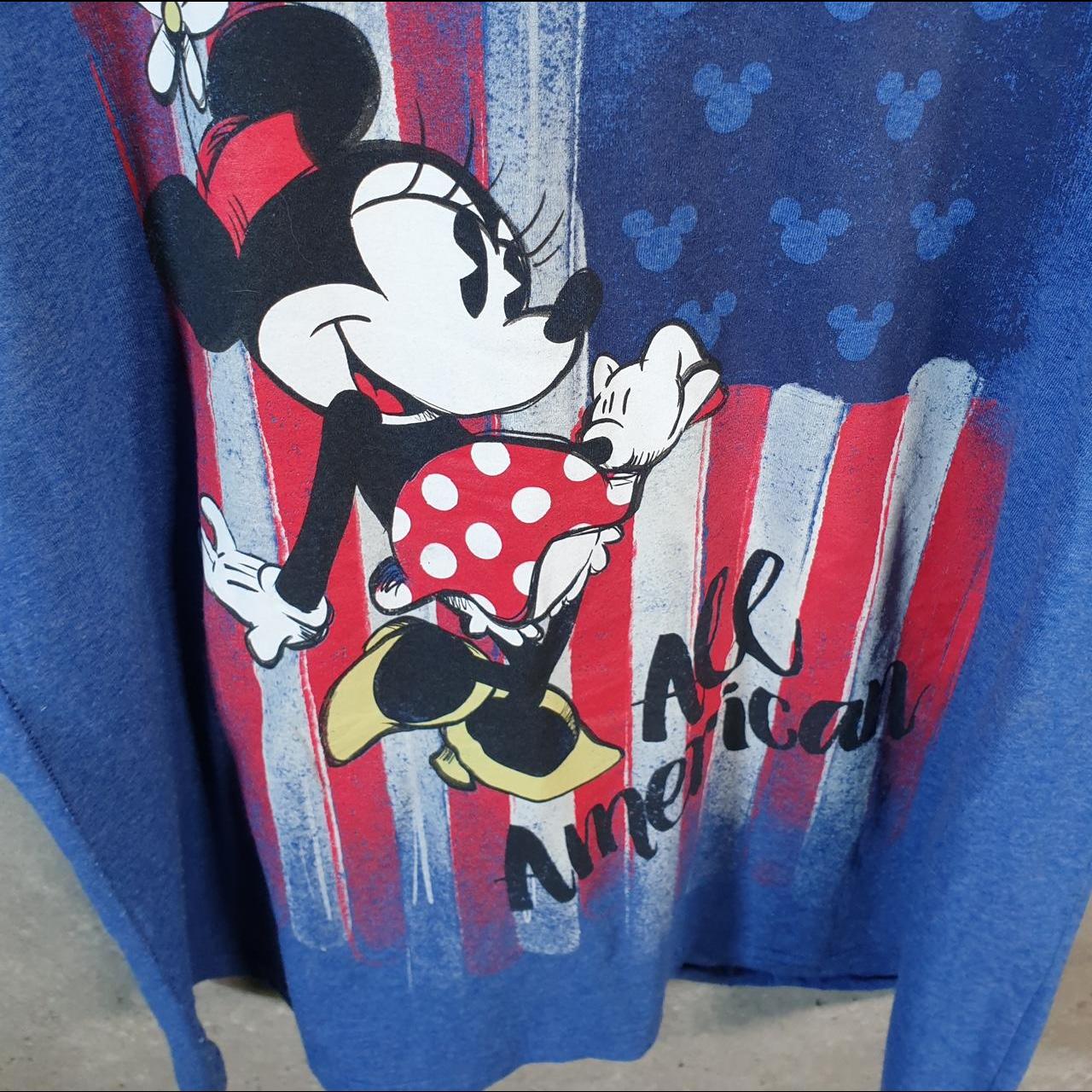 Vintage Disney Land Mickey Mouse T Shirt Womens  2XL Blue Graphic Cartoon C9780