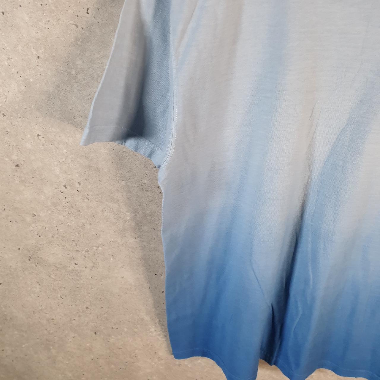 Vintage Champion Spellout Logo T Shirt Mens Medium Blue USA Athletic