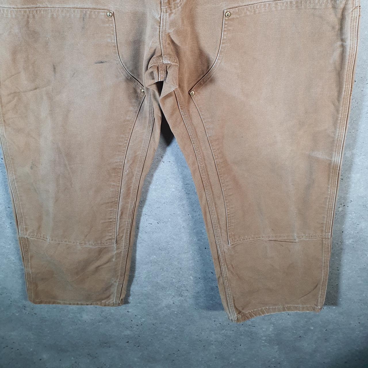 Vintage Carhartt Carpenter Double Knee Trousers Mens W42 L29 Brown Original Fit Workwear