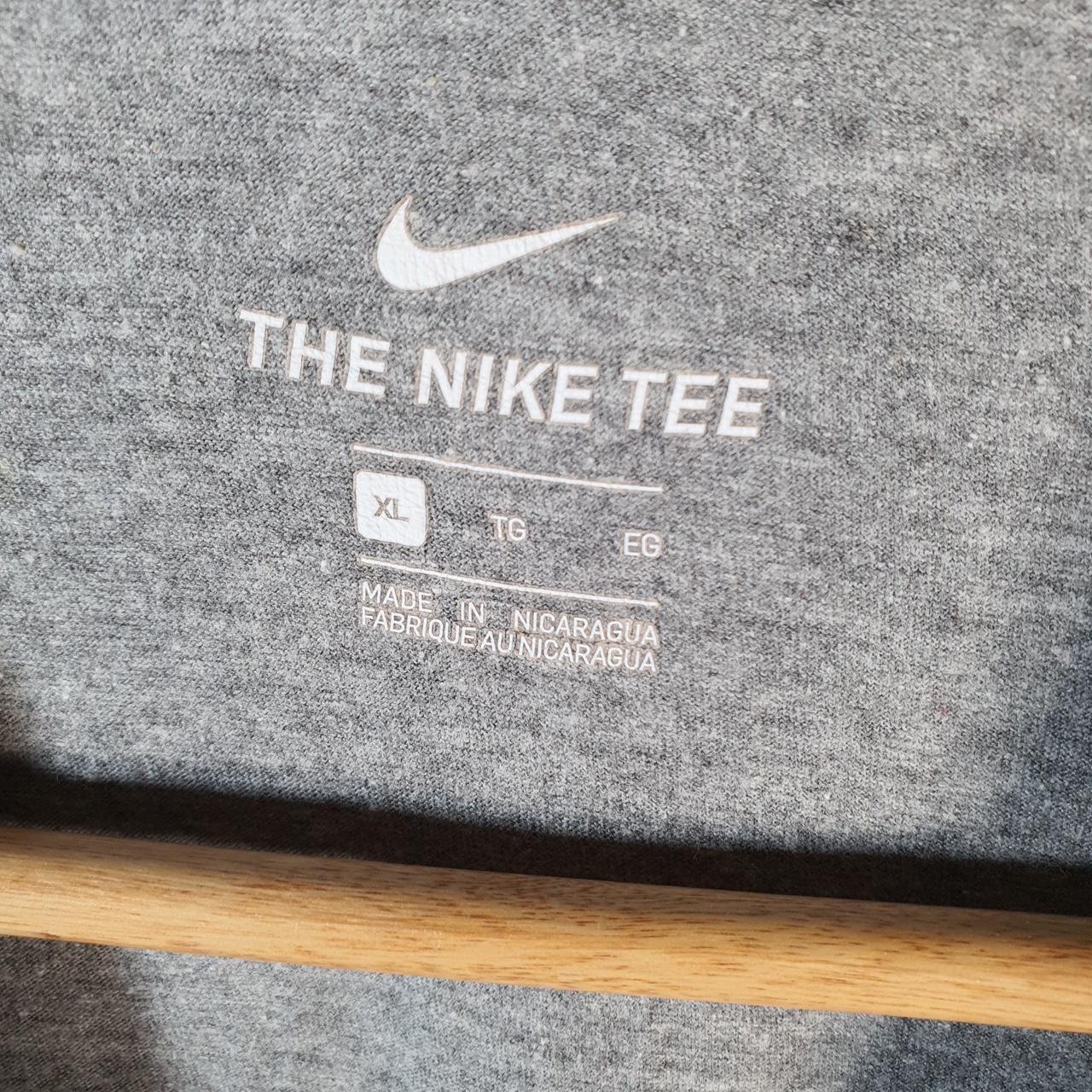 Vintage Nike Just Do It T Shirt Mens XL Grey Printed Logo Swoosh Athletic