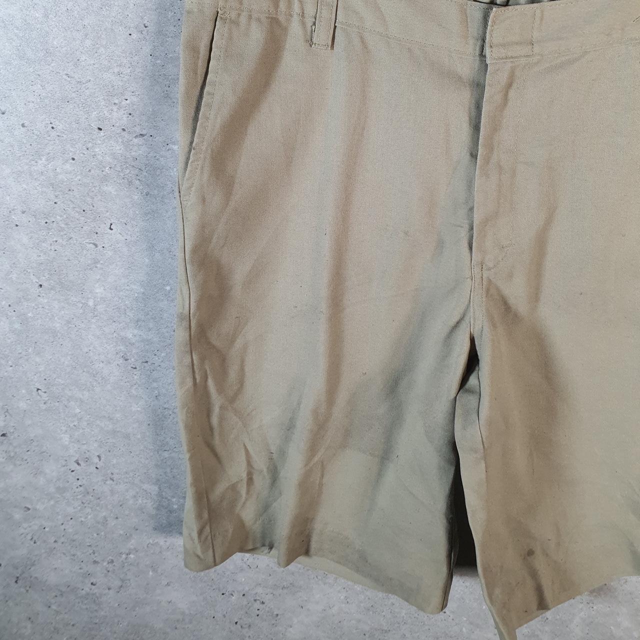Vintage Dickies Baggy Chino Shorts Jorts Cargo Womens W34 Brown Regular Fit