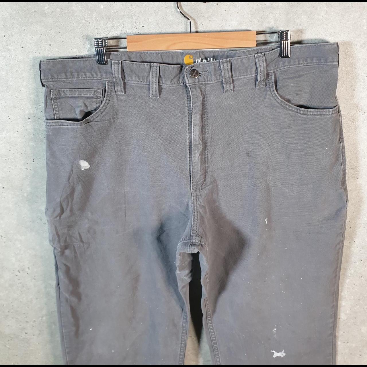 Vintage Carhartt Carpenter Trousers Mens W44 L32 Grey Relaxed Fit Workwear USA