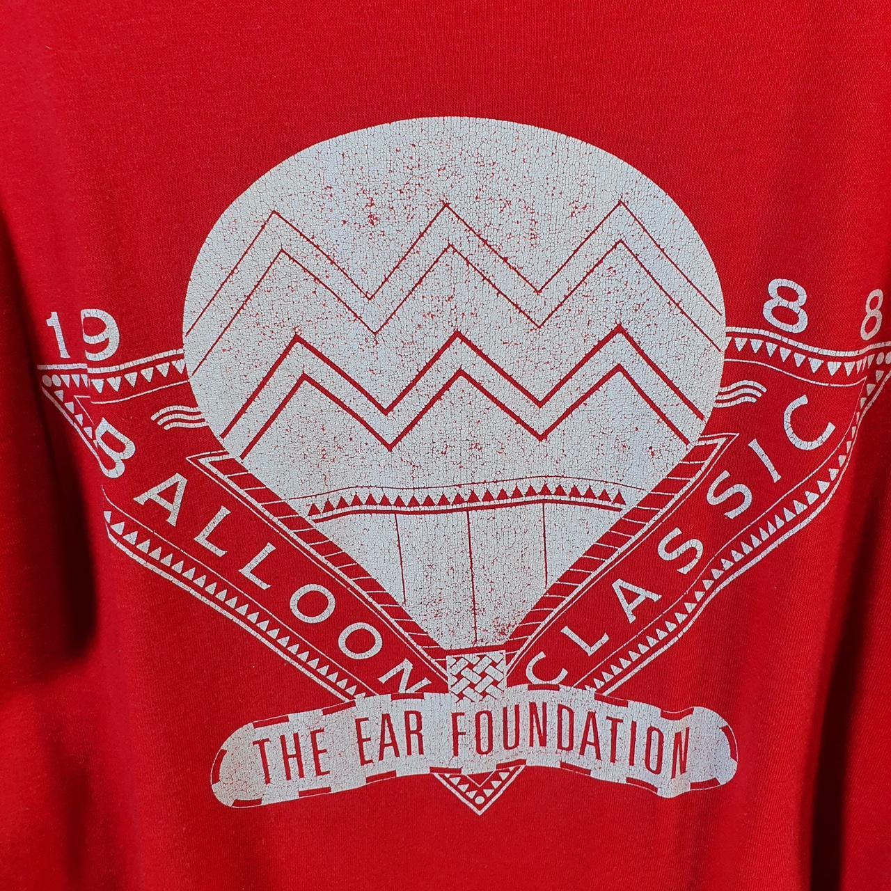 Vintage 1988 Balloon Ear Foundation USA Screen Stars Single Stitch T Shirt Men’s Large Red Big Fish Vintage