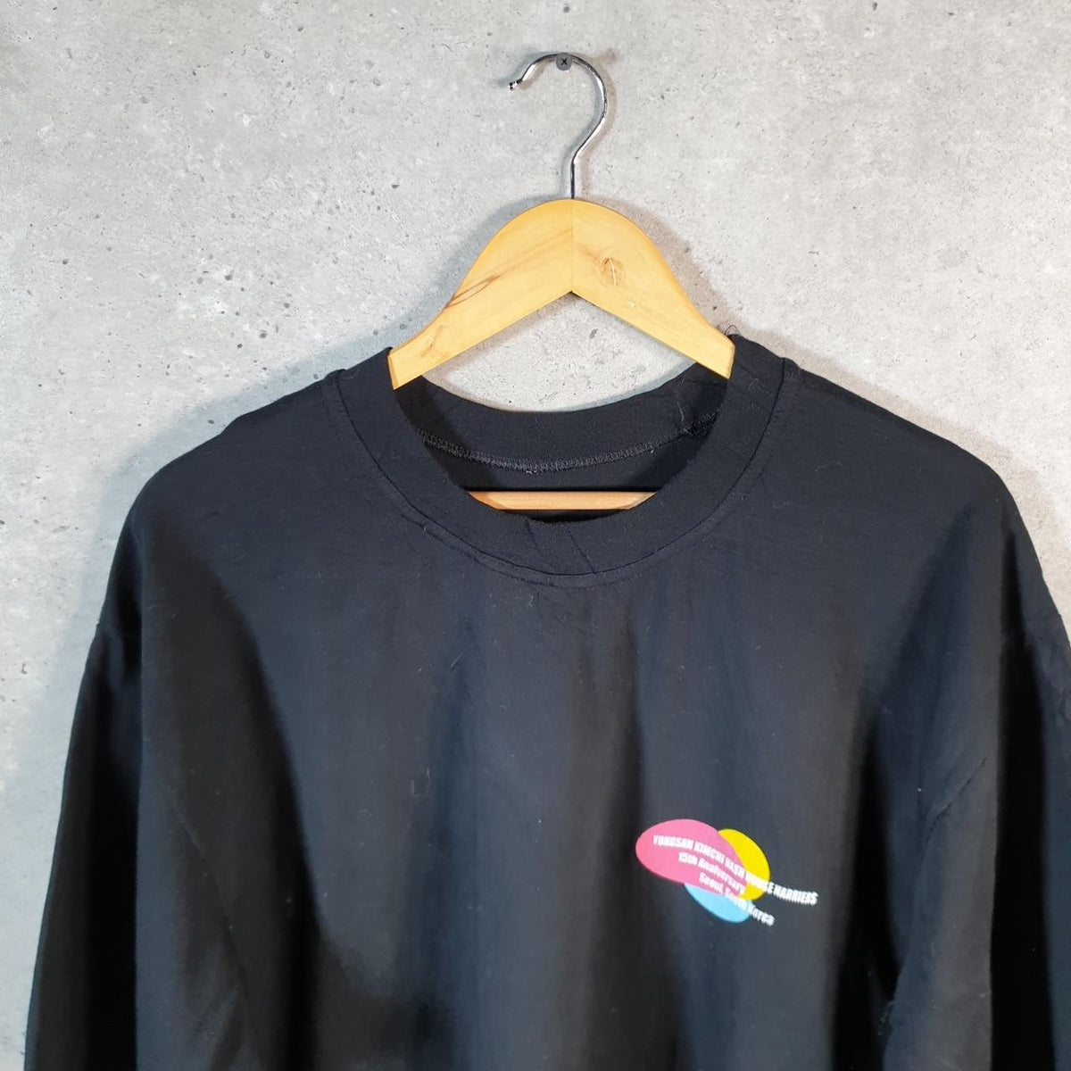 Vintage Yongsan Kimchi 15th Seoul 90s USA Graphic Single Stitch T Shirt Men’s Large Black Big Fish Vintage