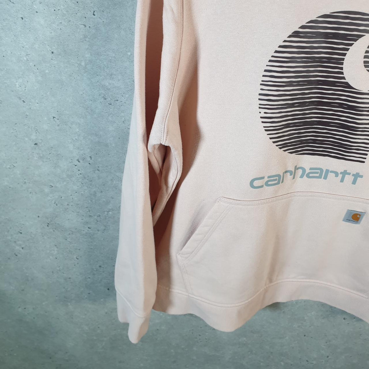 Vintage Carhartt Hoodie Womens XL Pink Pullover Blank Sweatshirt USA Relaxed Fit